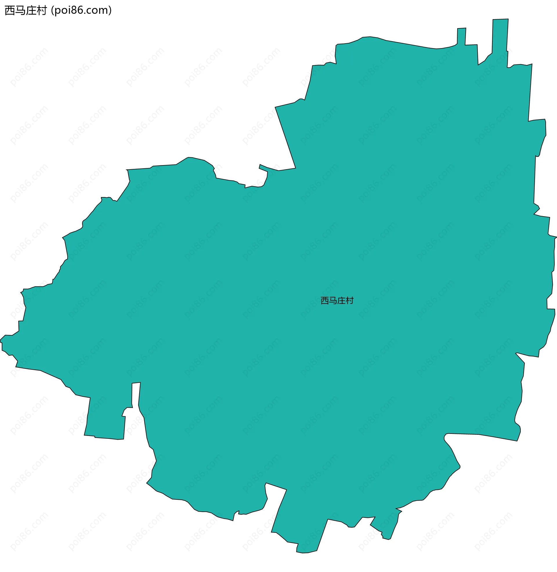 西马庄村边界地图