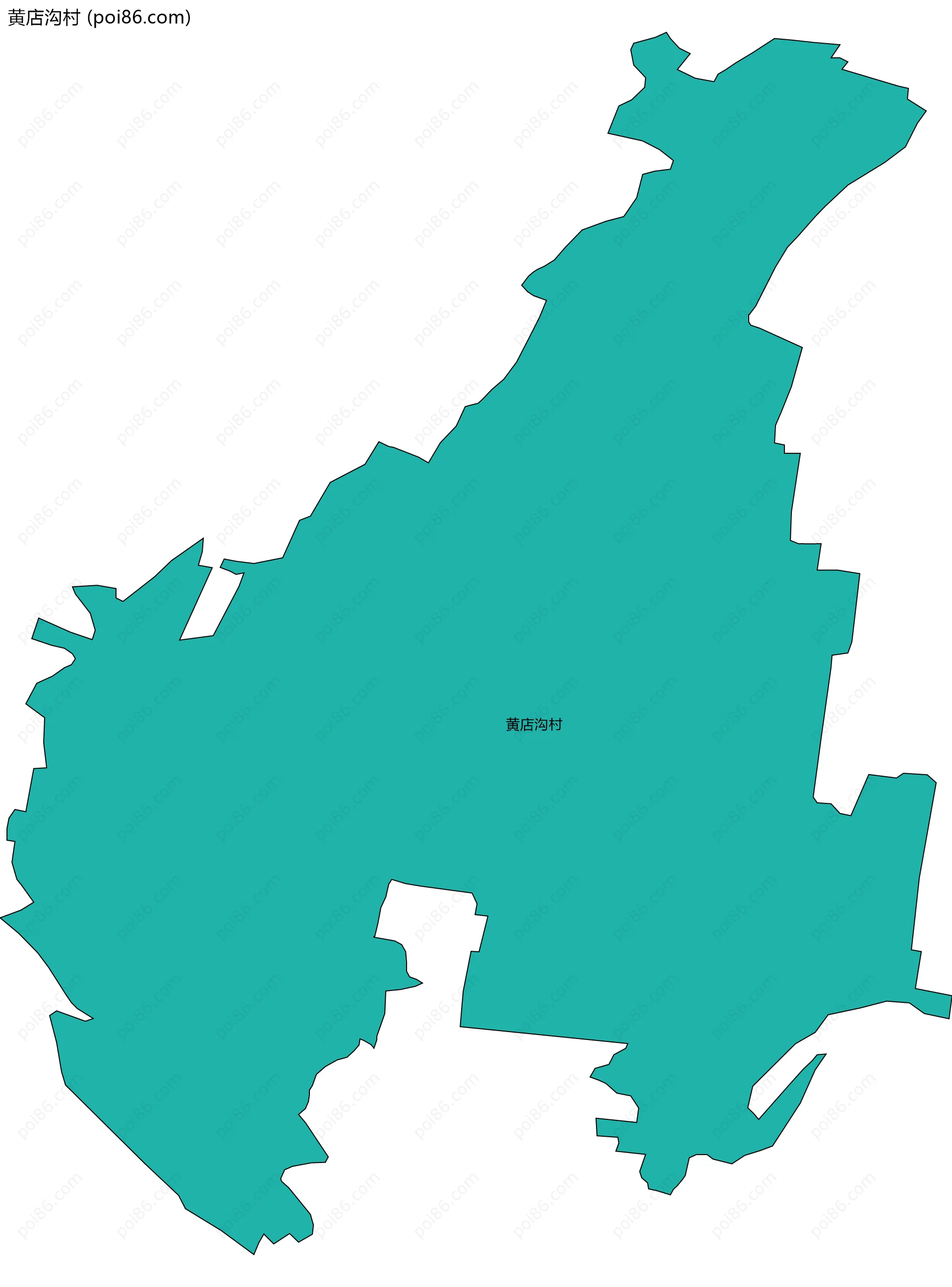 黄店沟村边界地图