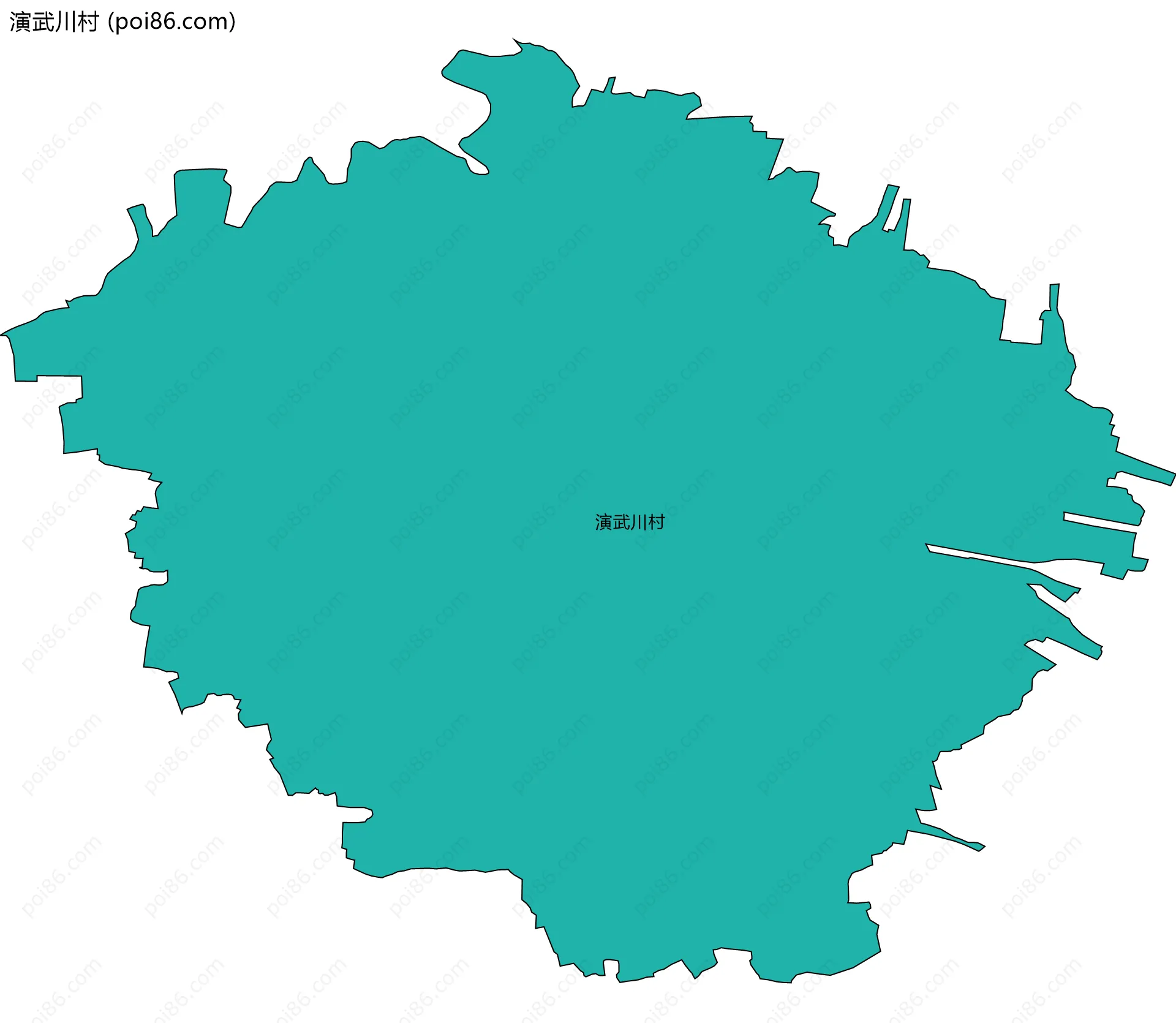 演武川村边界地图