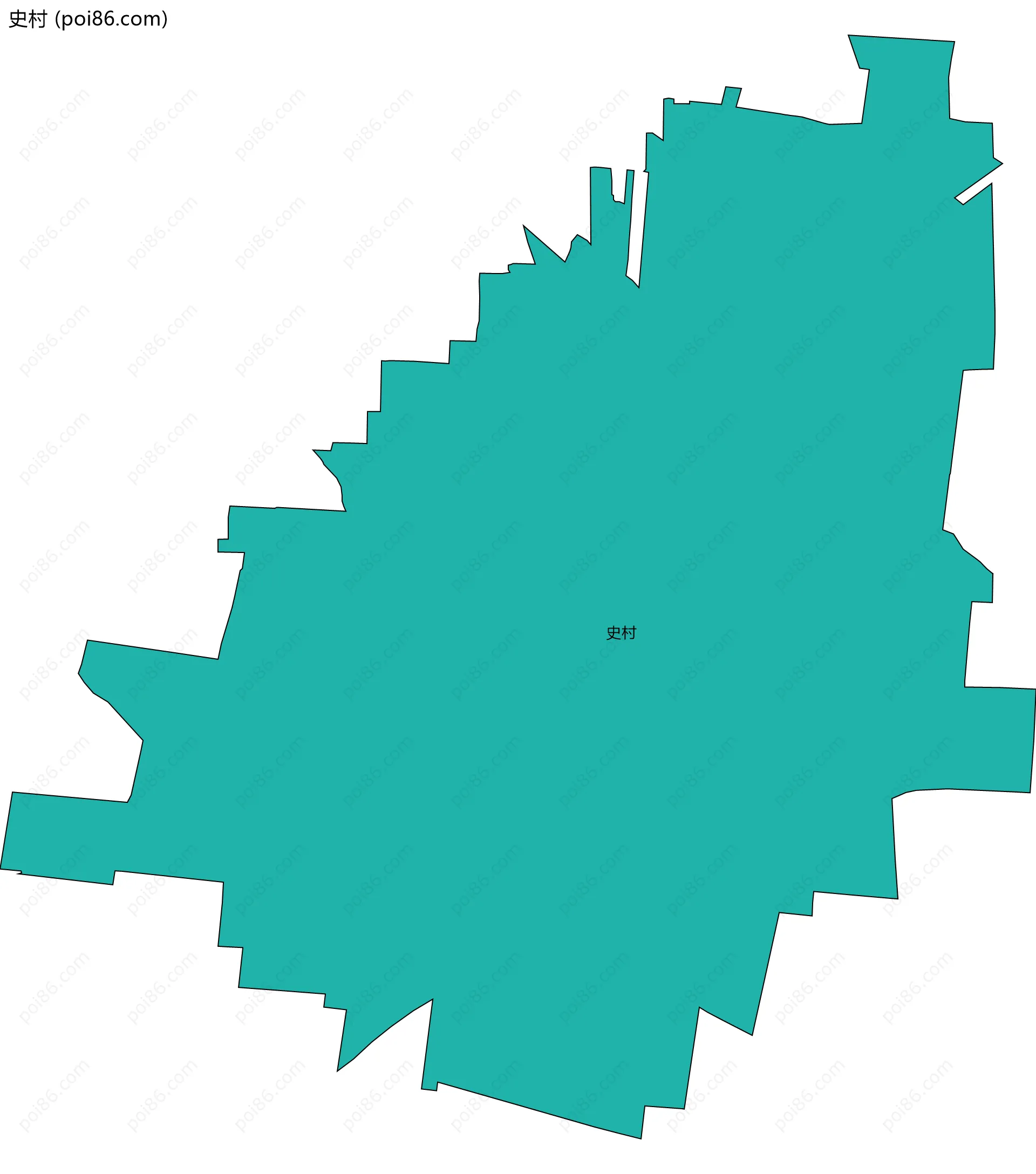 史村边界地图