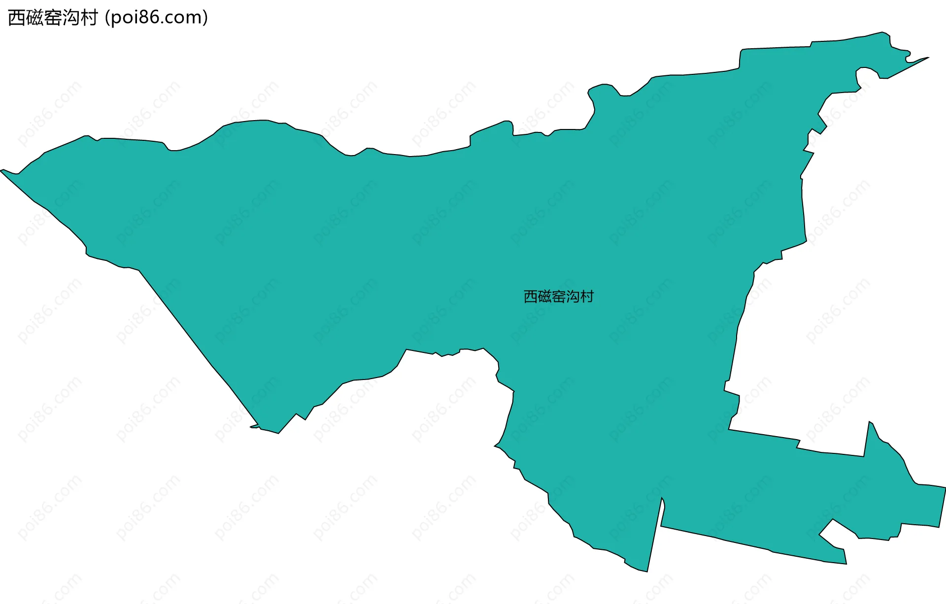 西磁窑沟村边界地图
