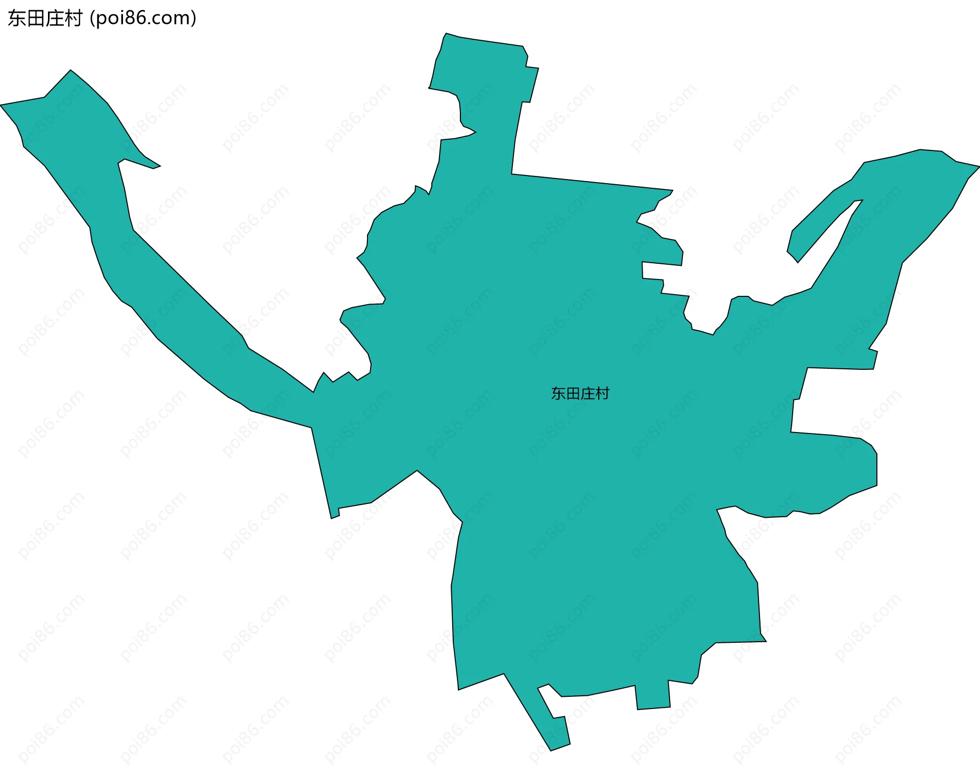 东田庄村边界地图
