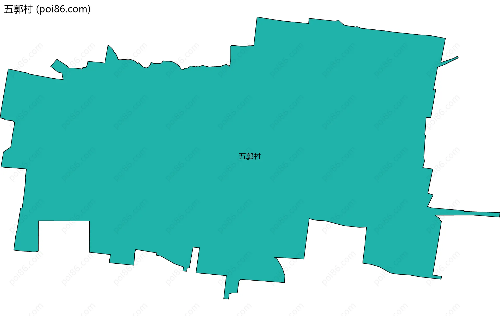五郭村边界地图