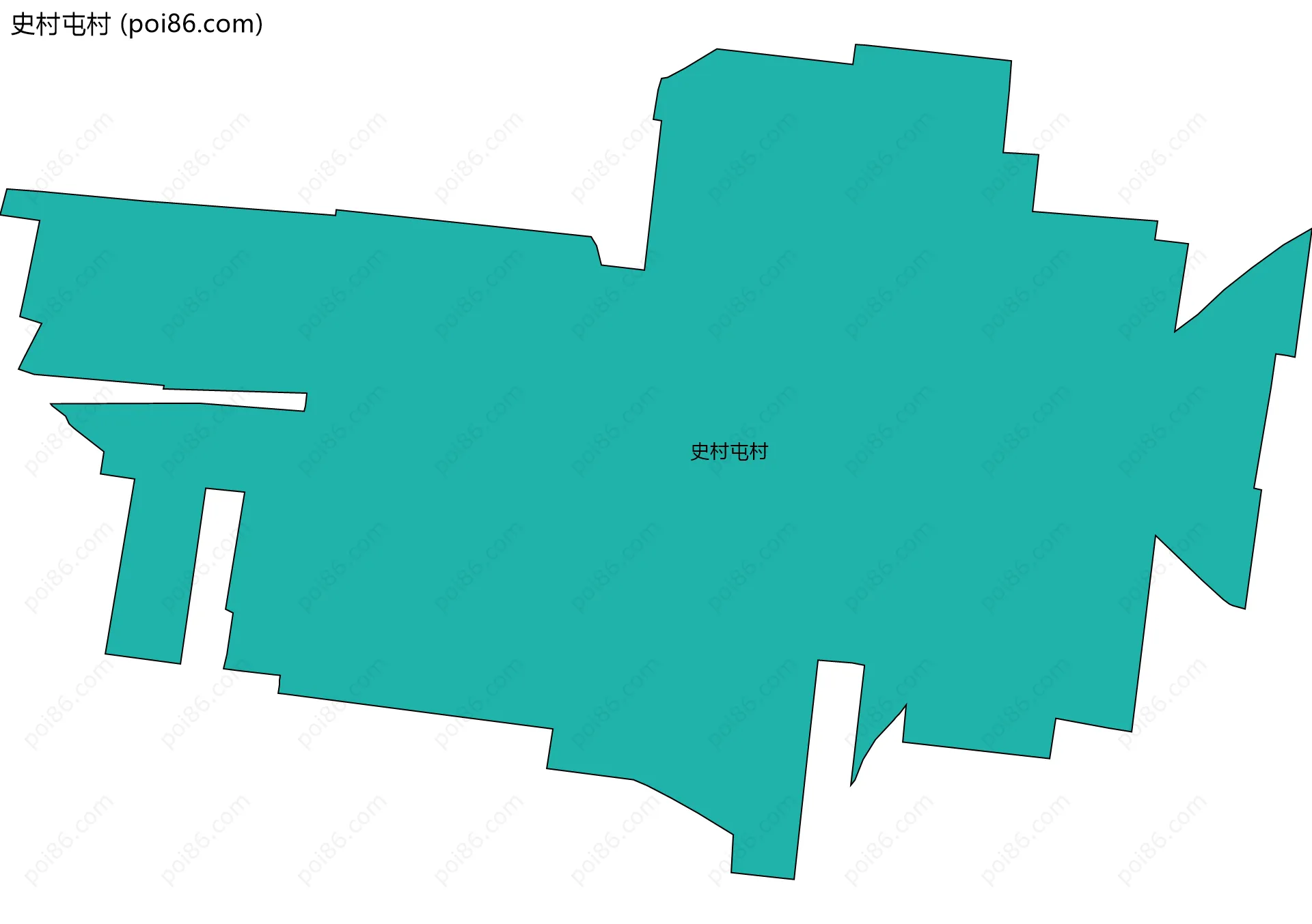 史村屯村边界地图