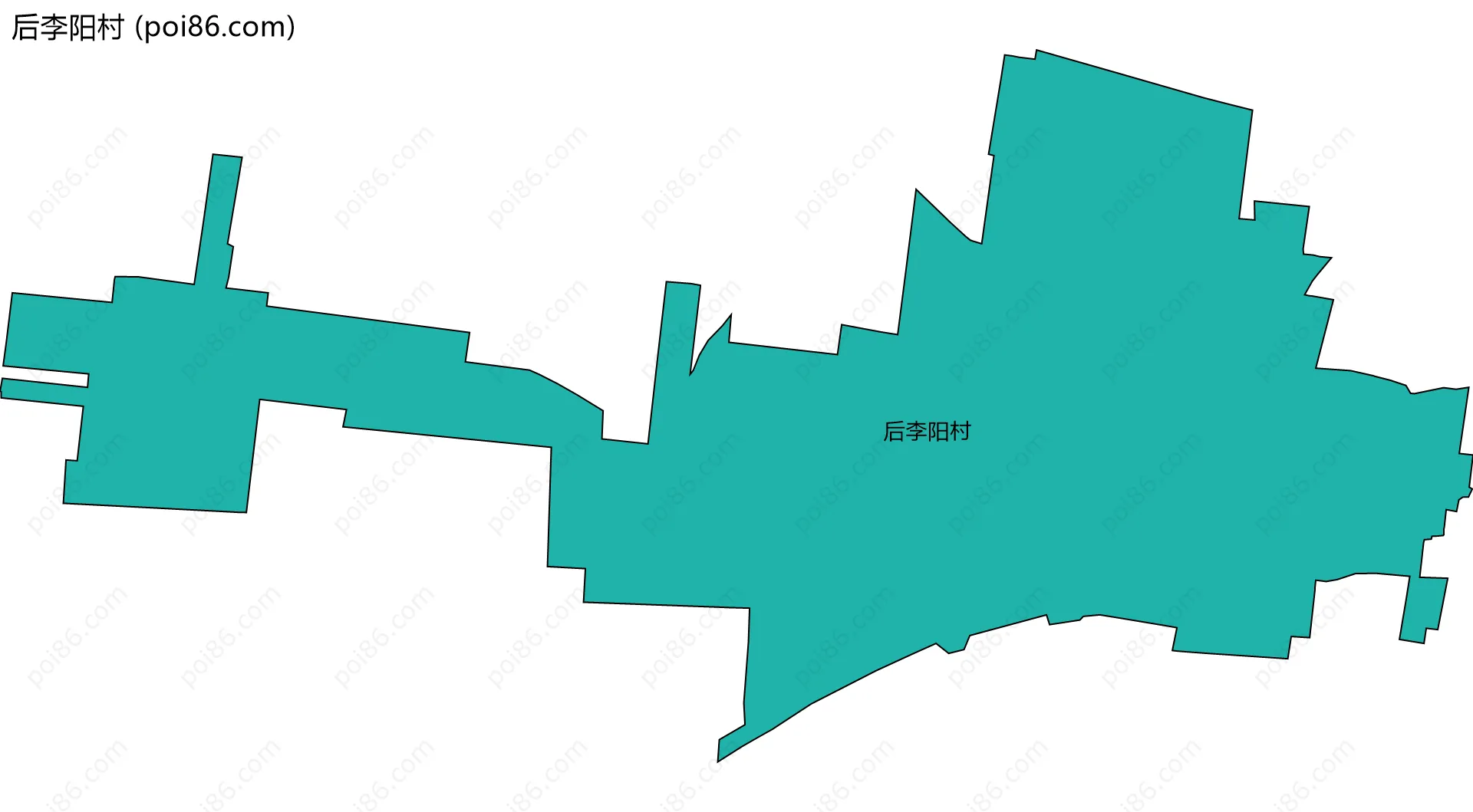 后李阳村边界地图