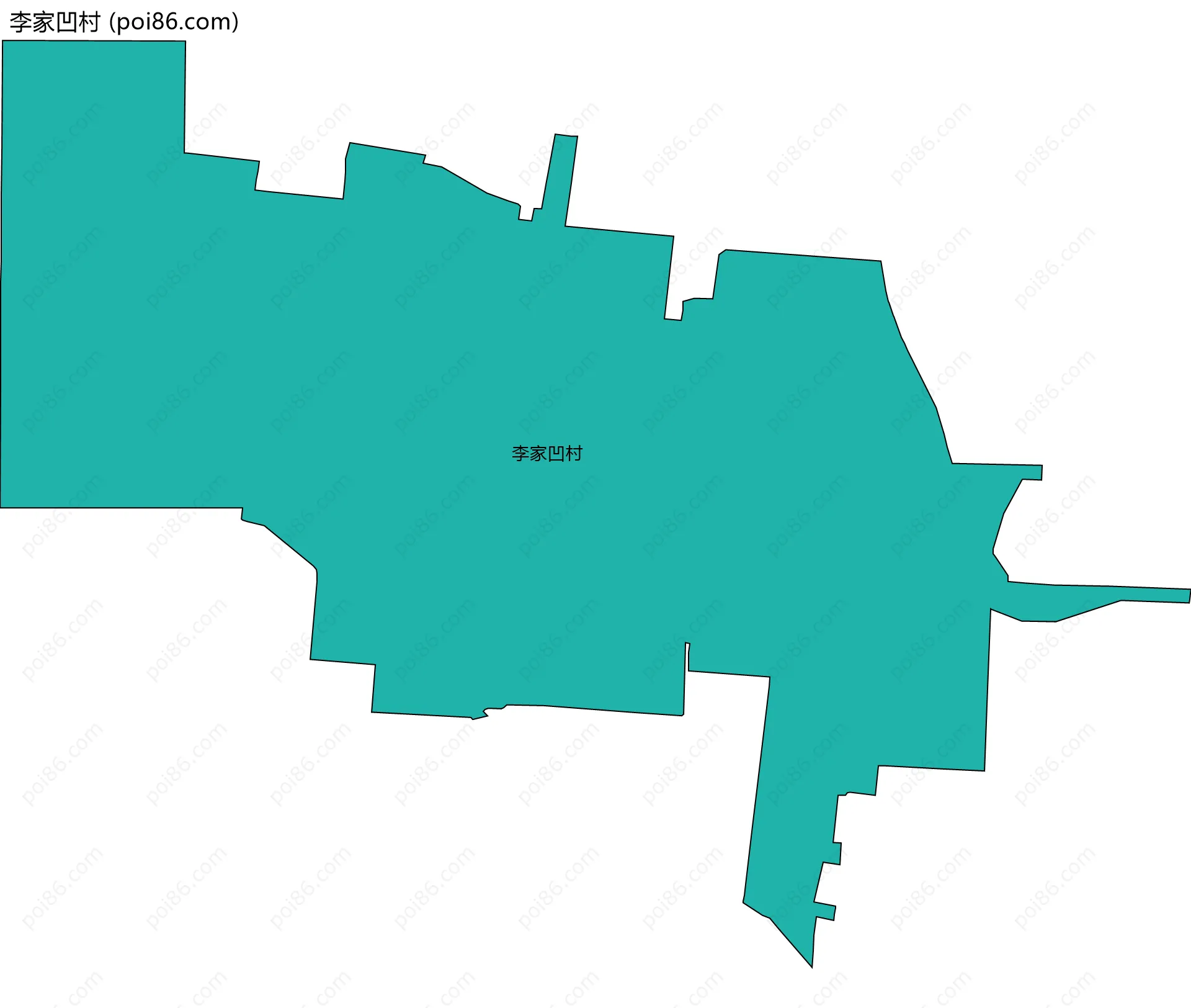 李家凹村边界地图