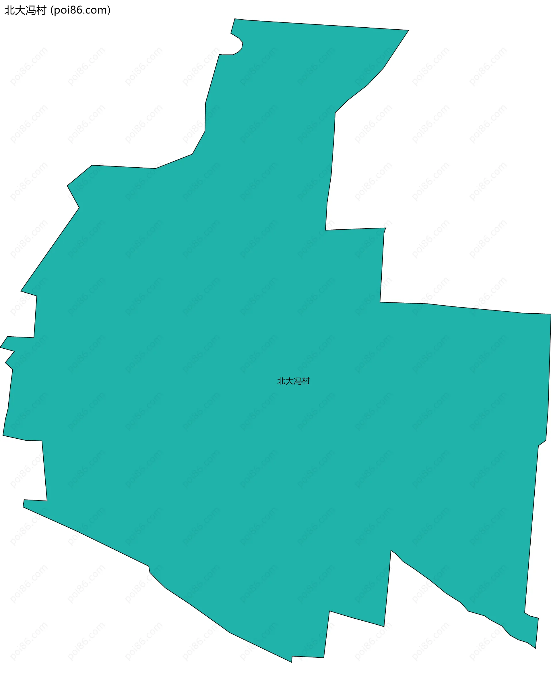 北大冯村边界地图