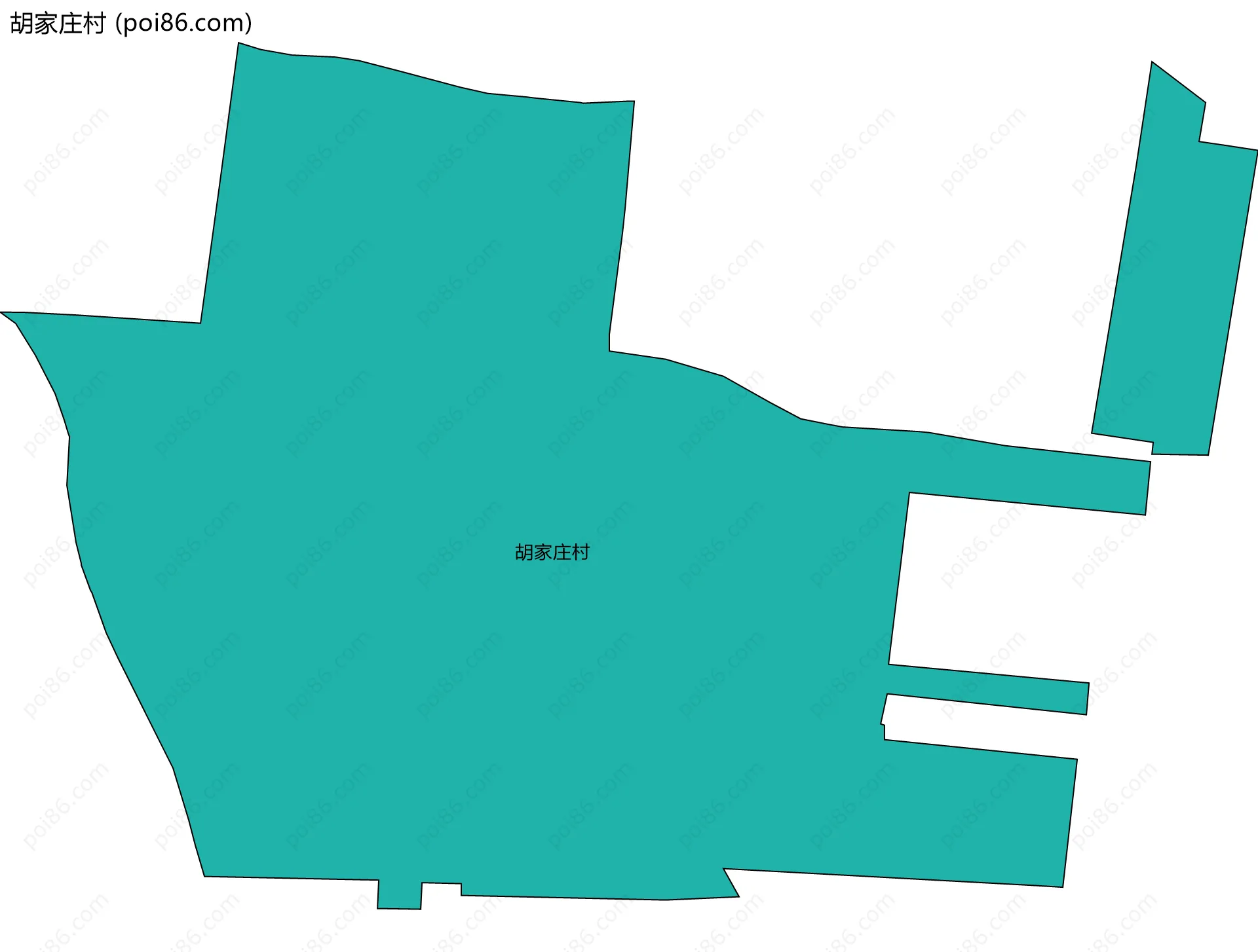 胡家庄村边界地图