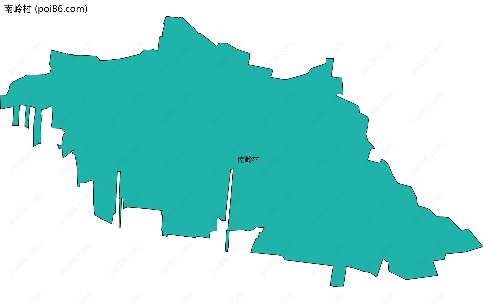 南岭村边界地图