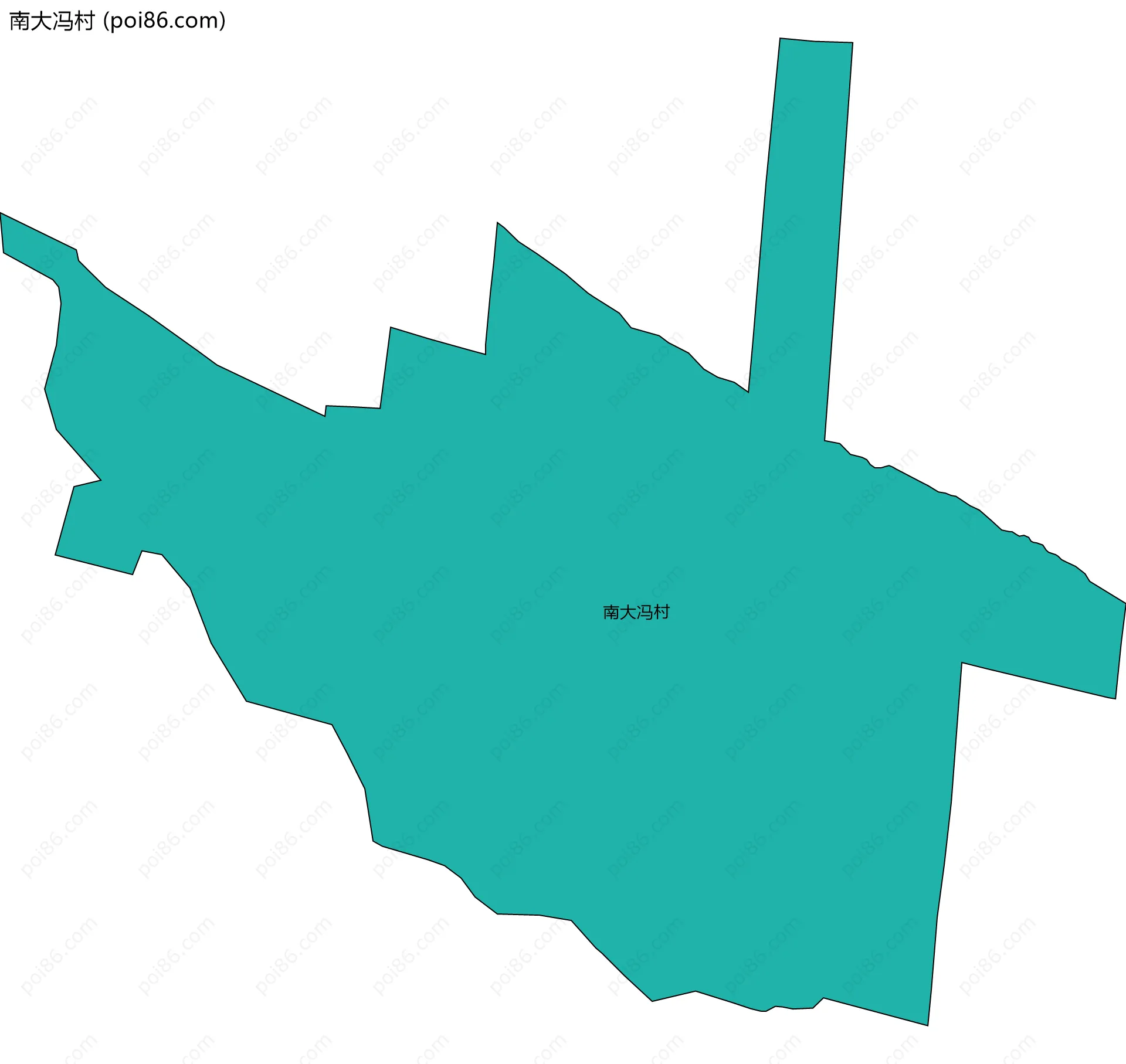 南大冯村边界地图