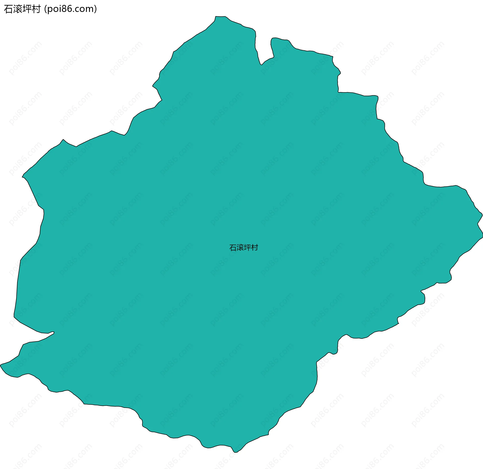 石滚坪村边界地图