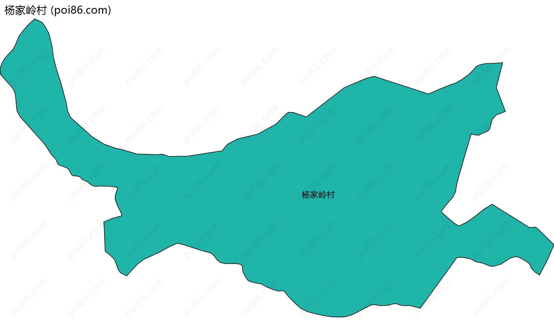 杨家岭村边界地图