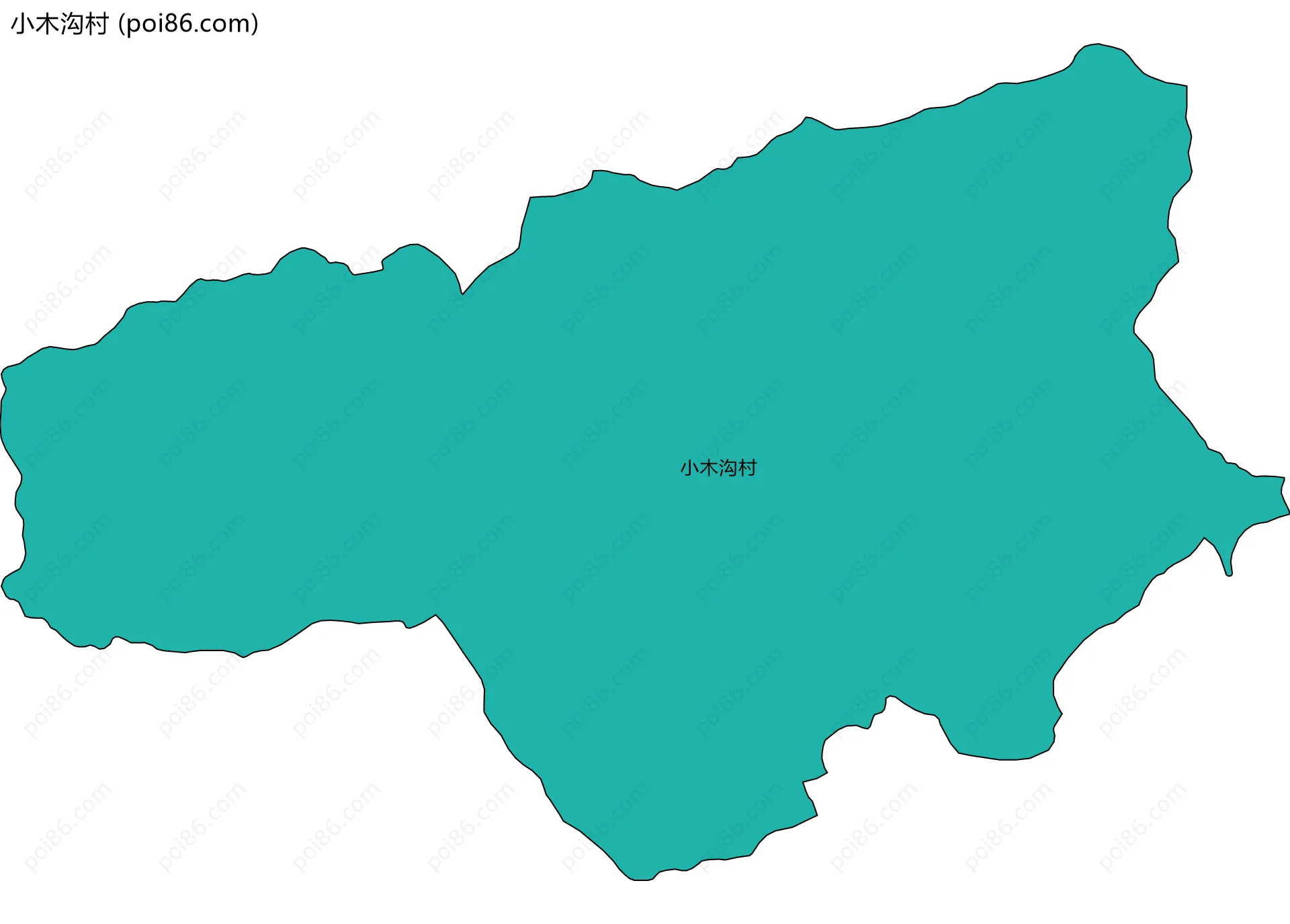 小木沟村边界地图