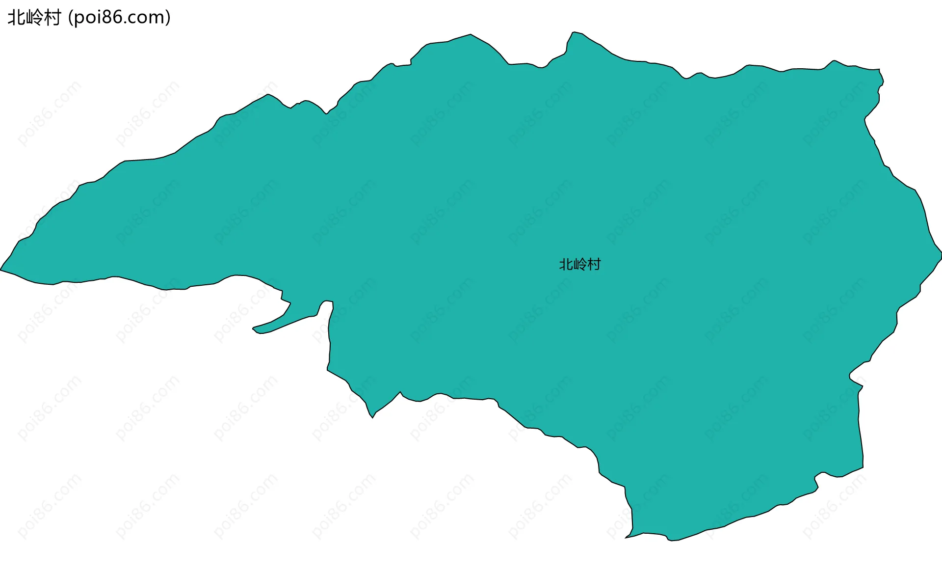 北岭村边界地图