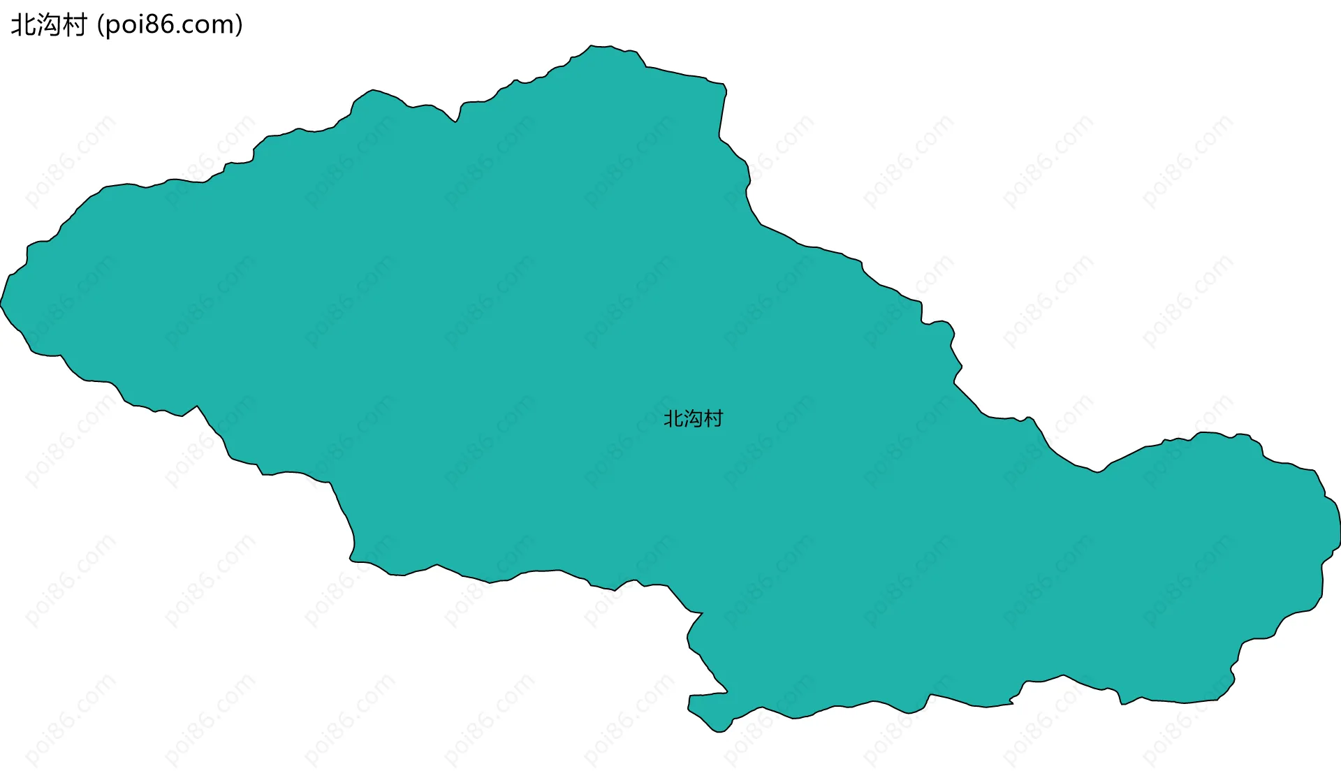 北沟村边界地图