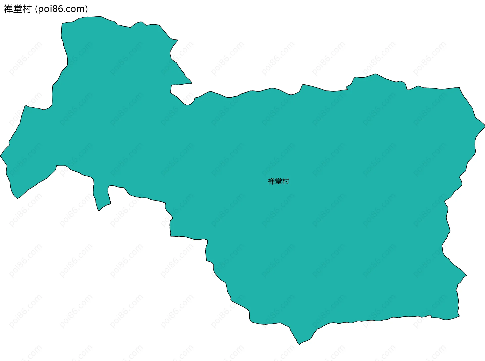 禅堂村边界地图