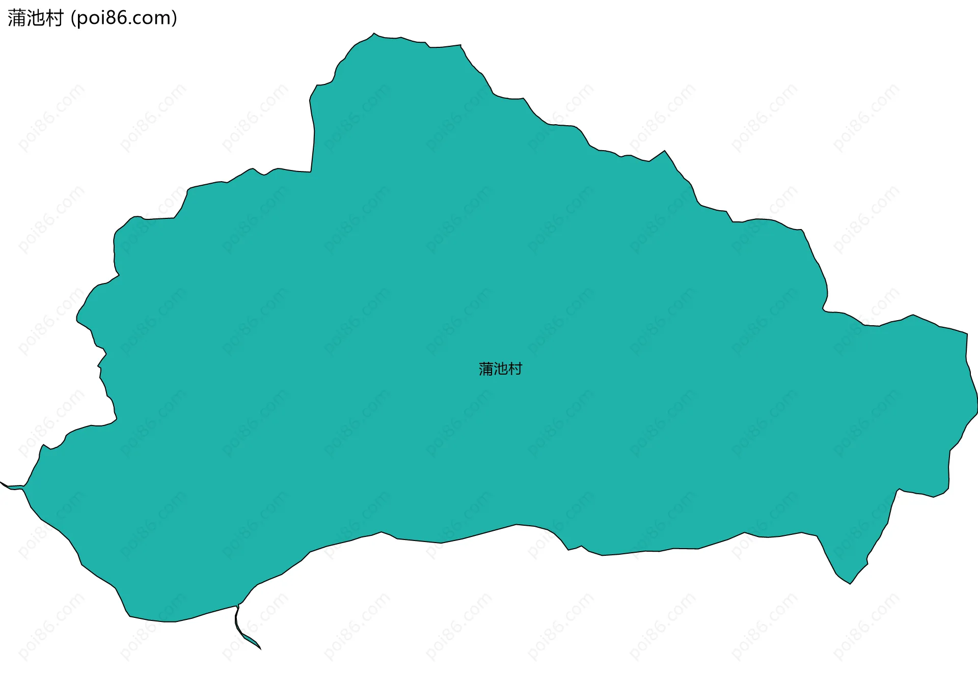 蒲池村边界地图