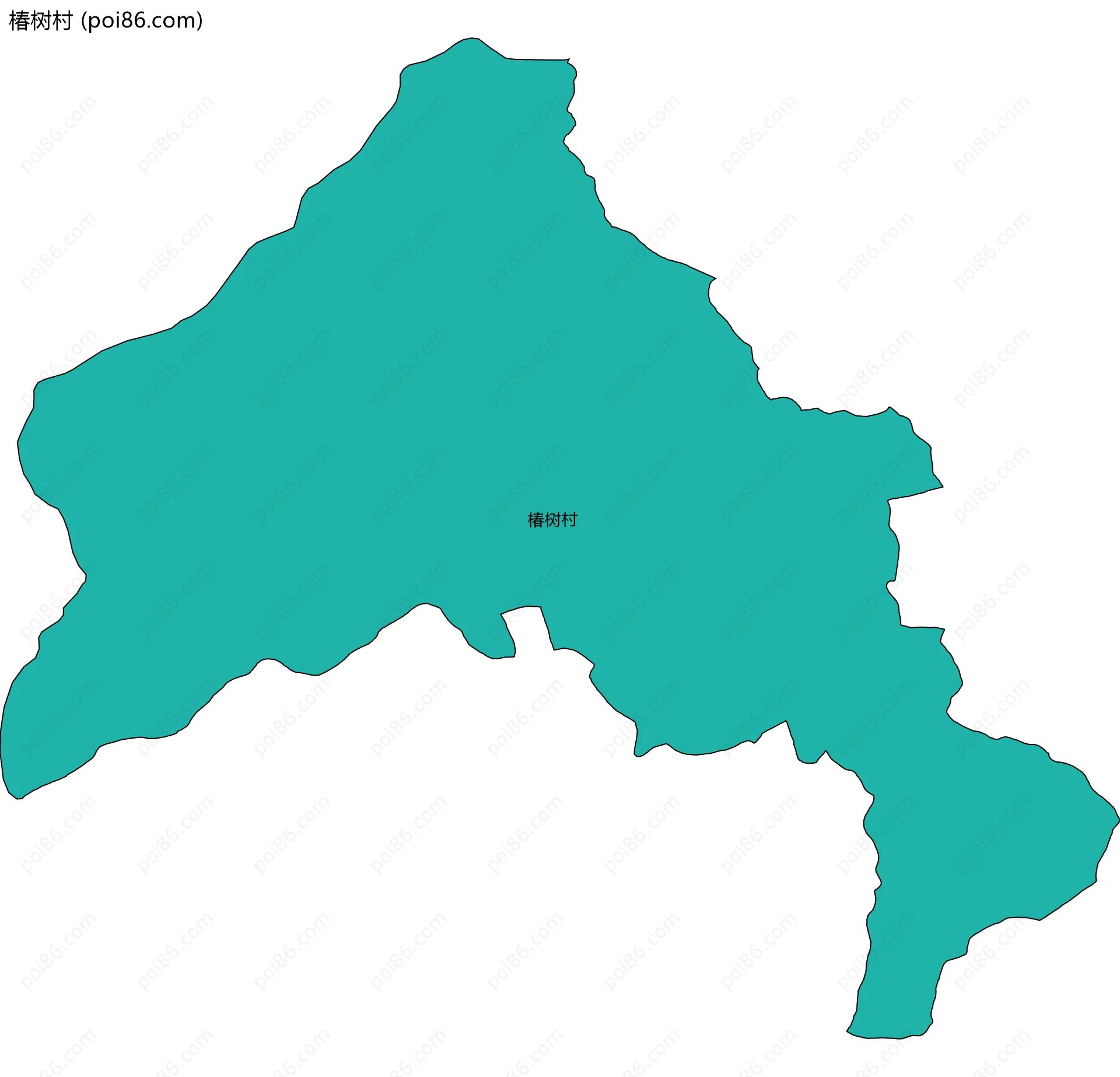 椿树村边界地图