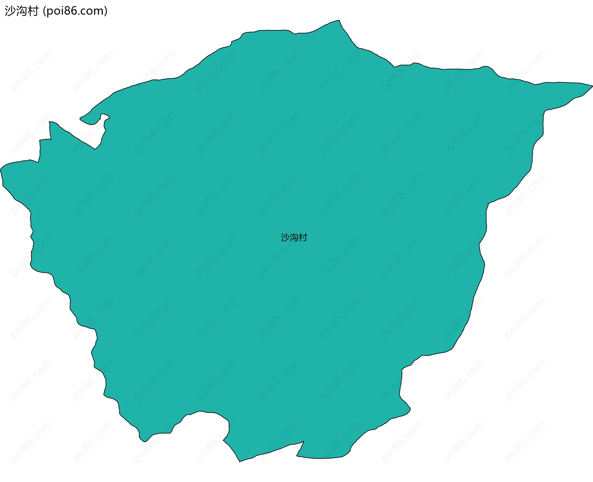 沙沟村边界地图