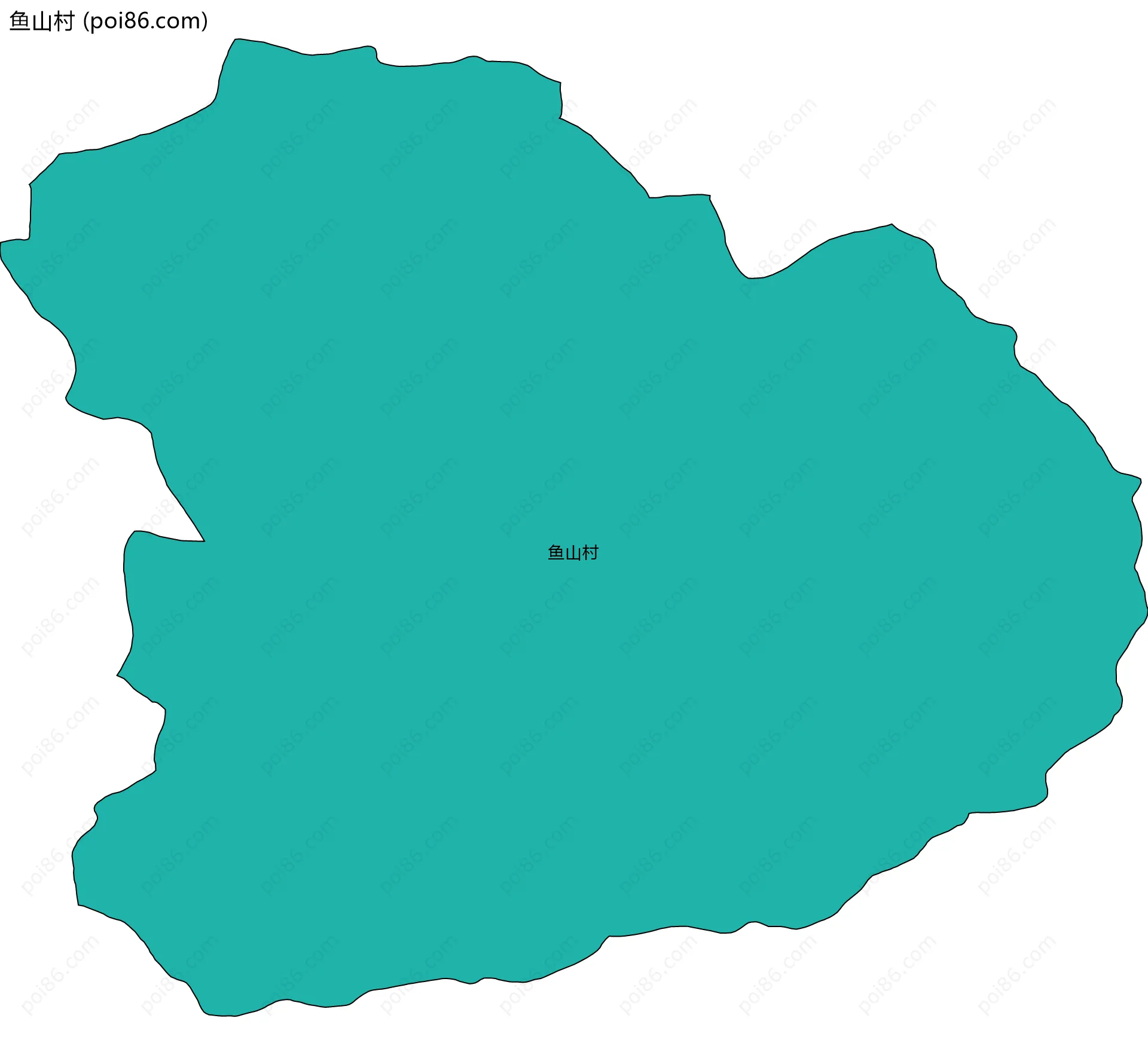 鱼山村边界地图