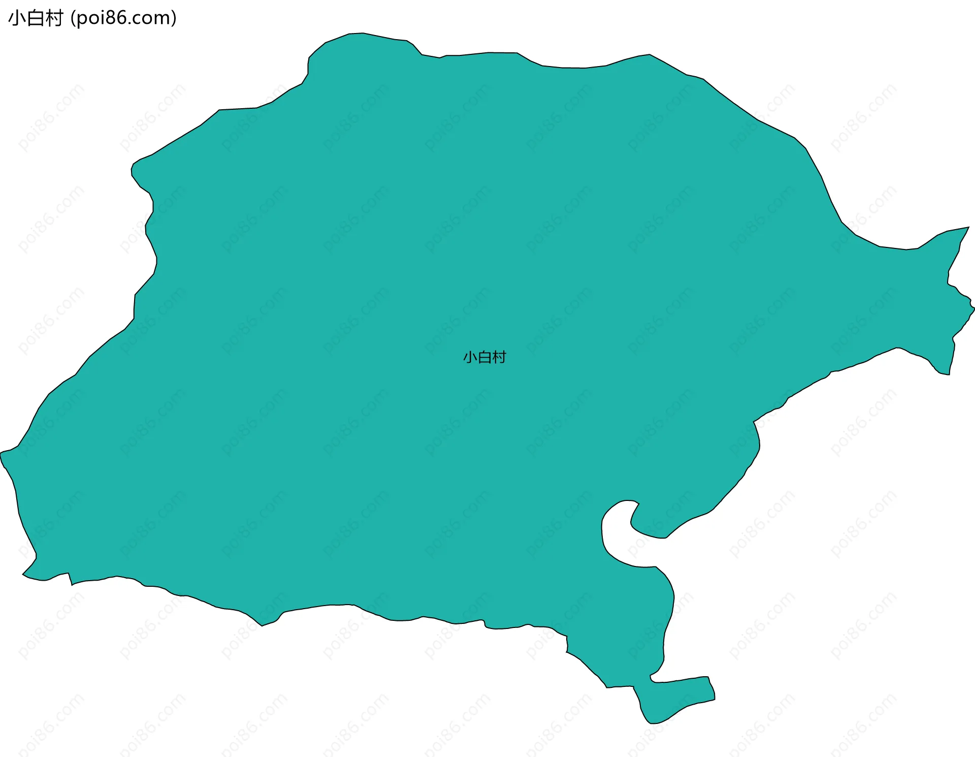 小白村边界地图