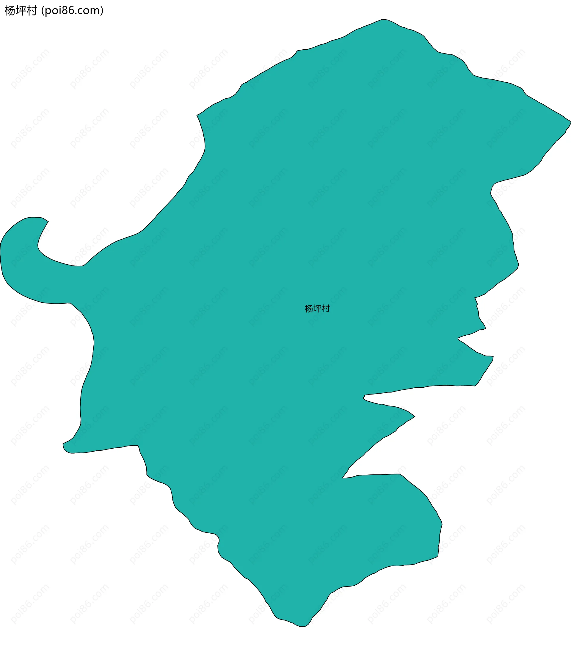 杨坪村边界地图