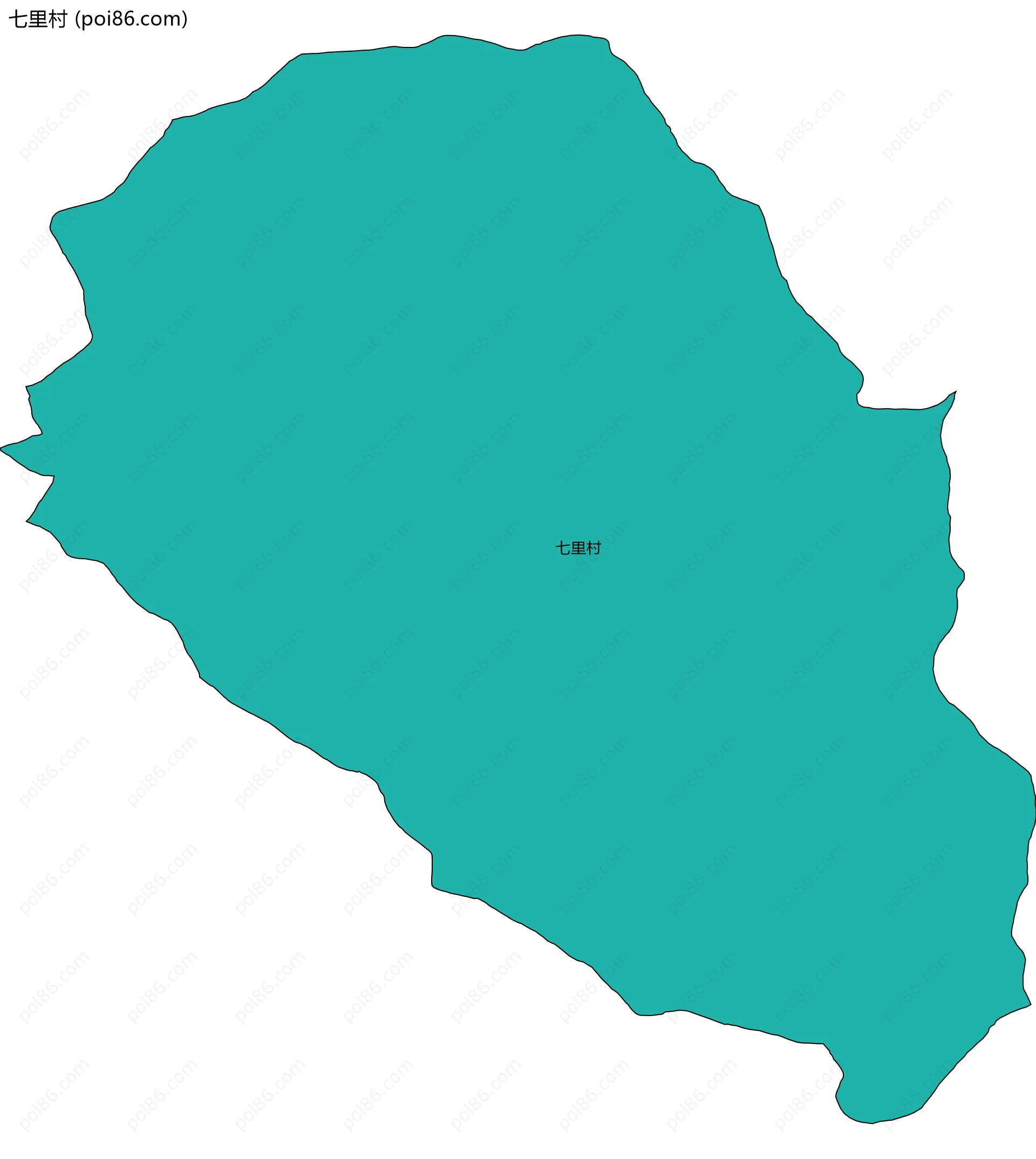 七里村边界地图