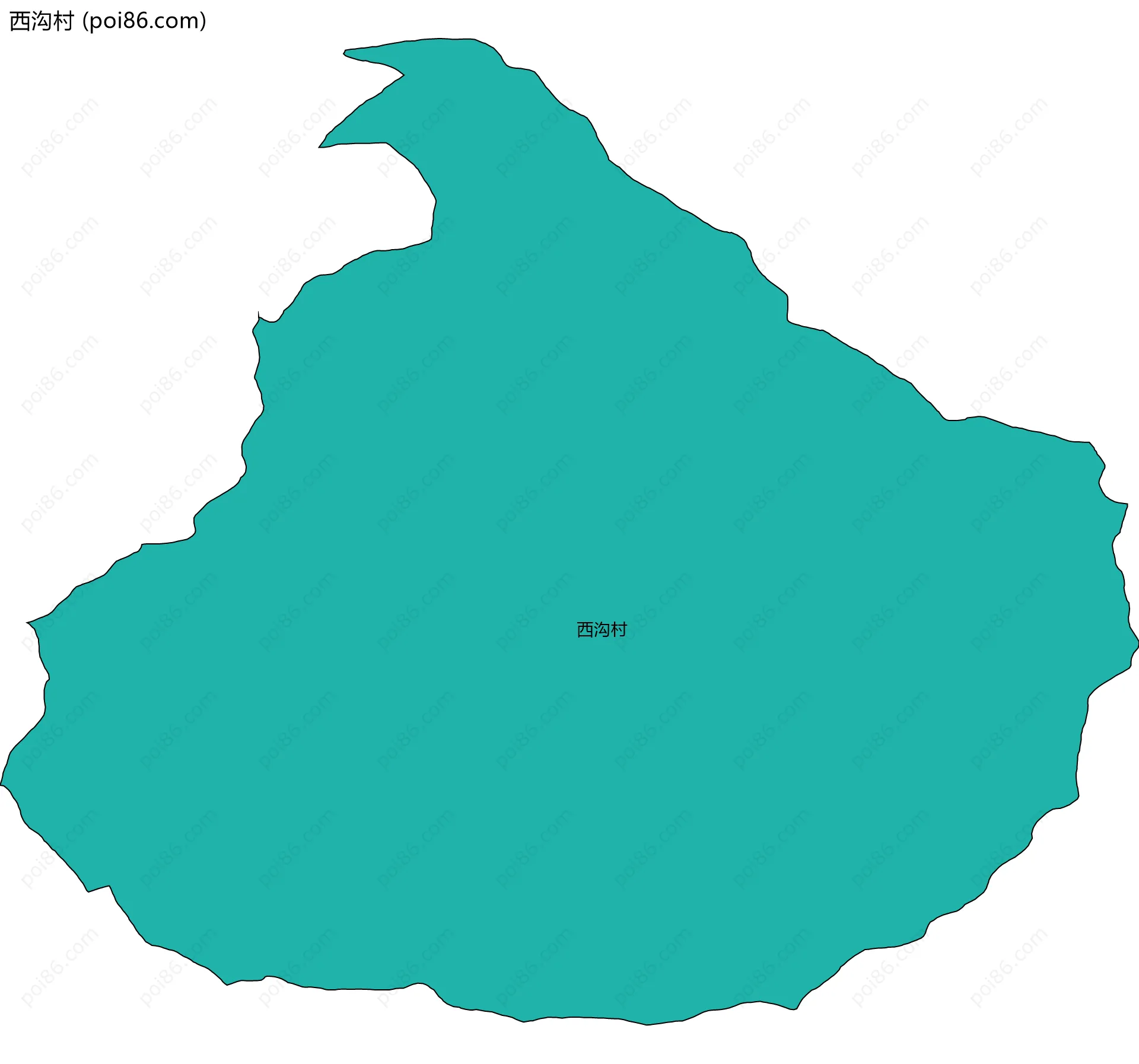 西沟村边界地图