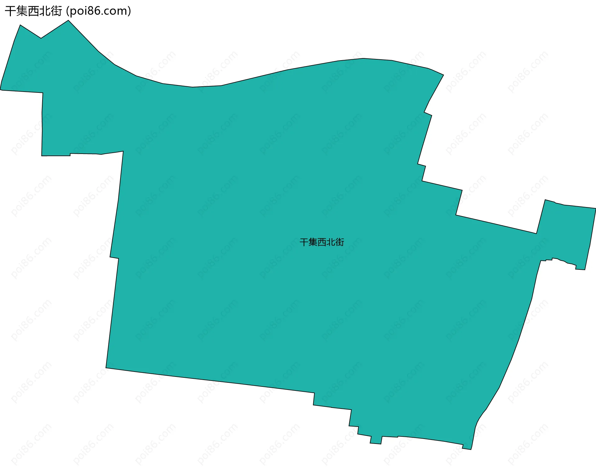 干集西北街边界地图