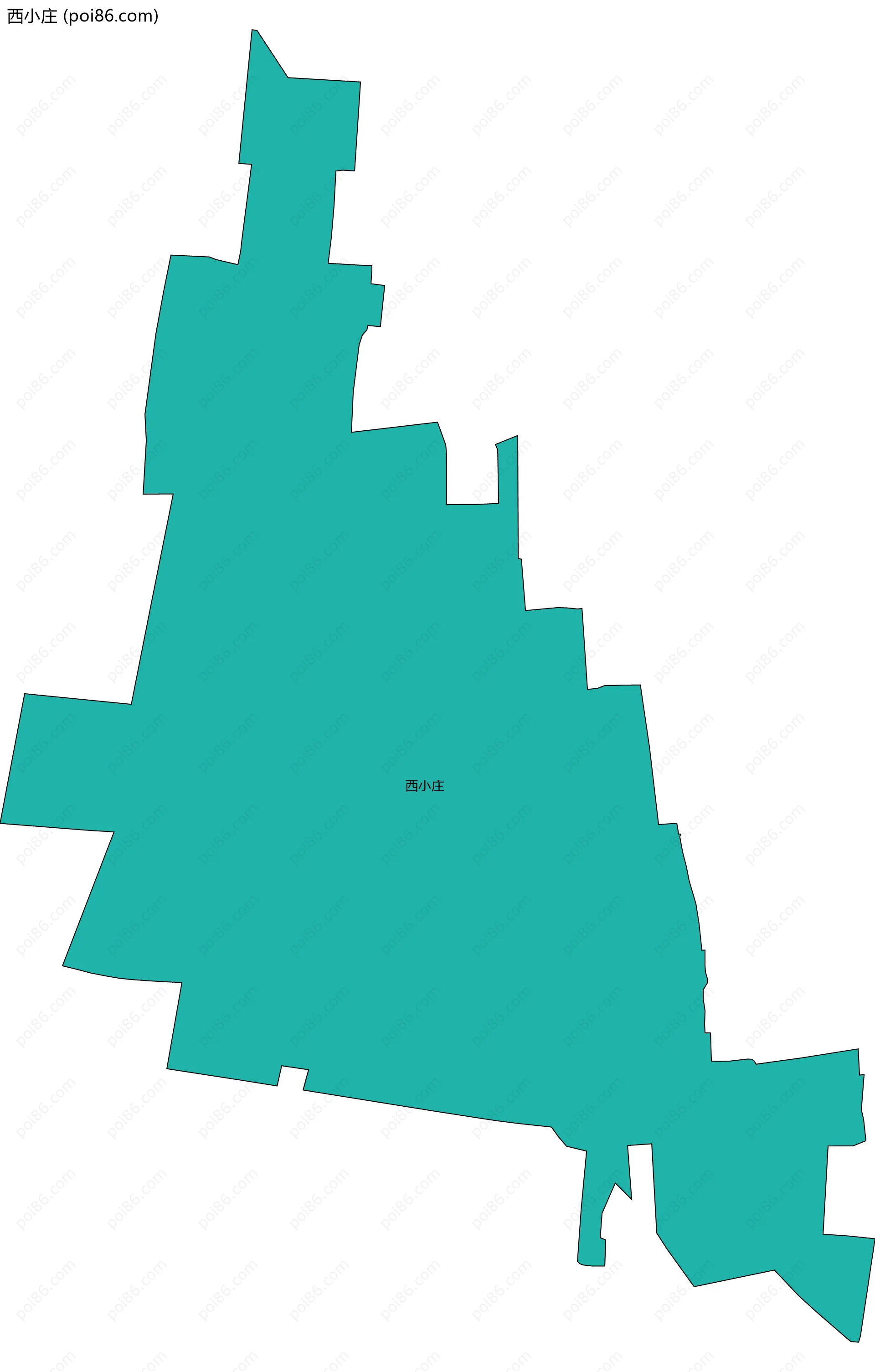 西小庄边界地图