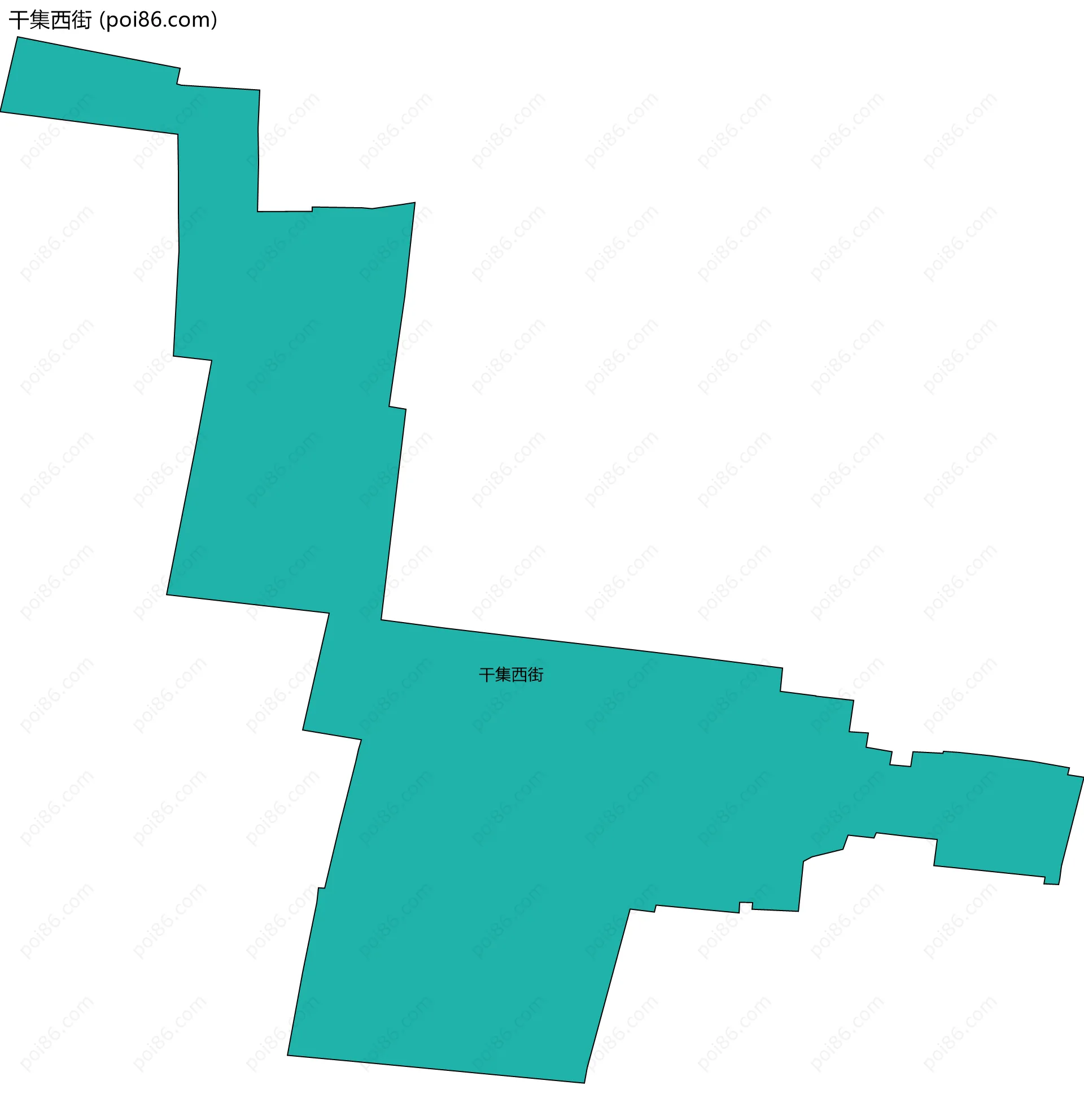 干集西街边界地图