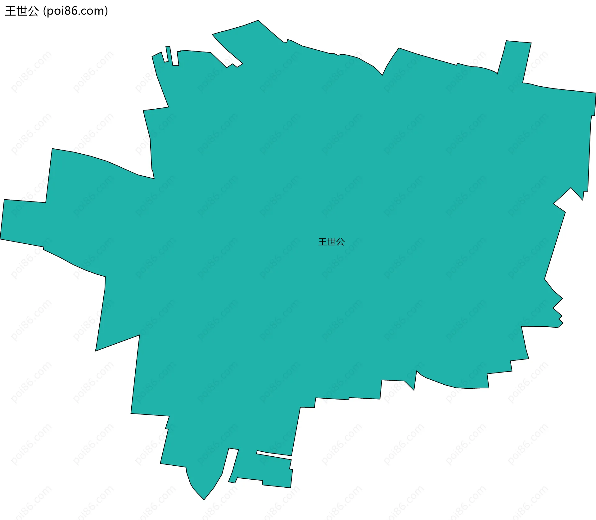 王世公边界地图