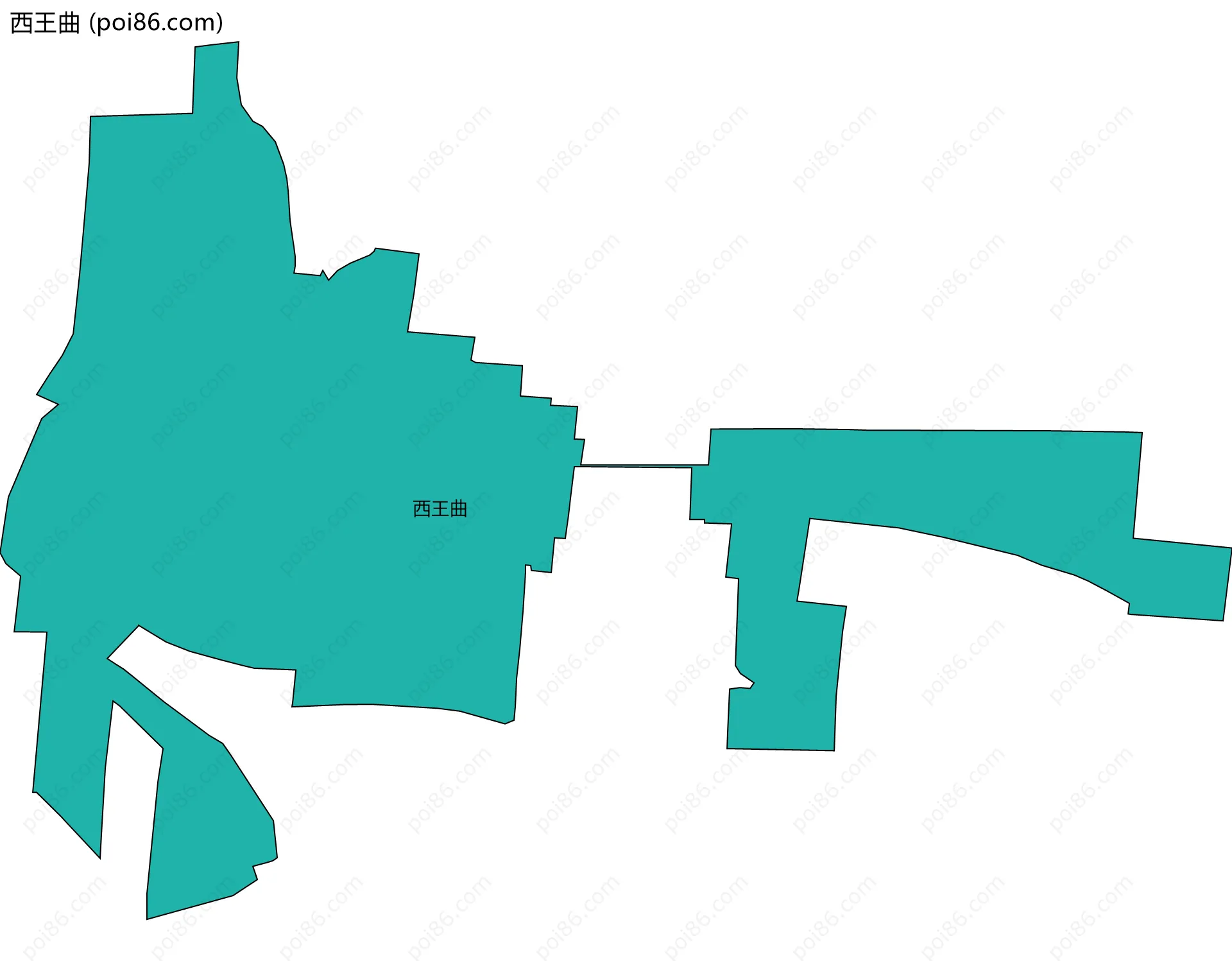 西王曲边界地图