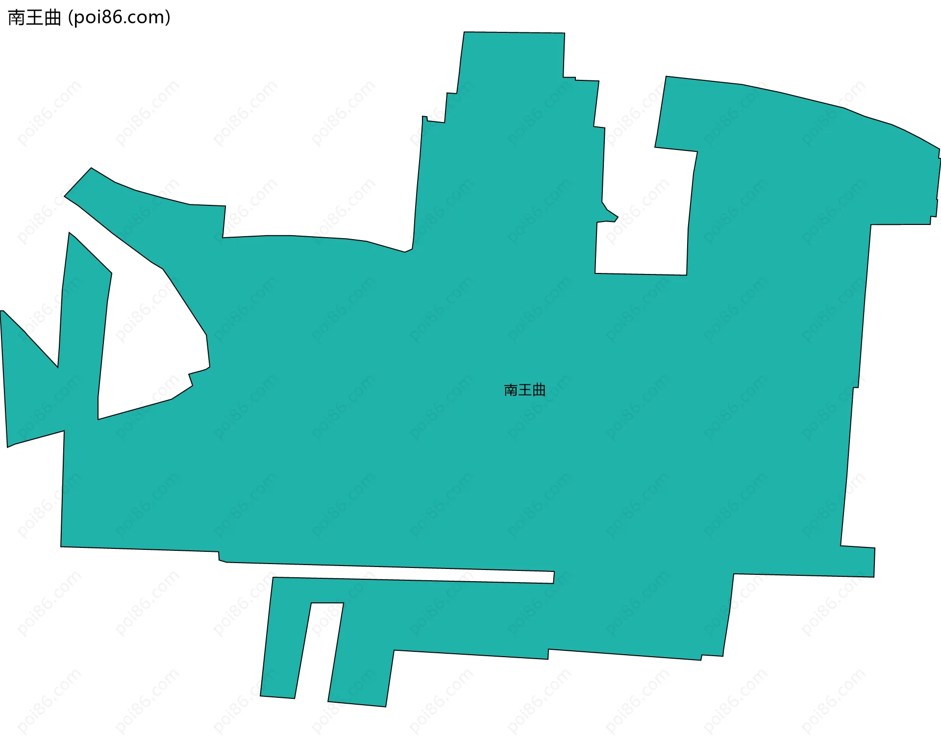 南王曲边界地图