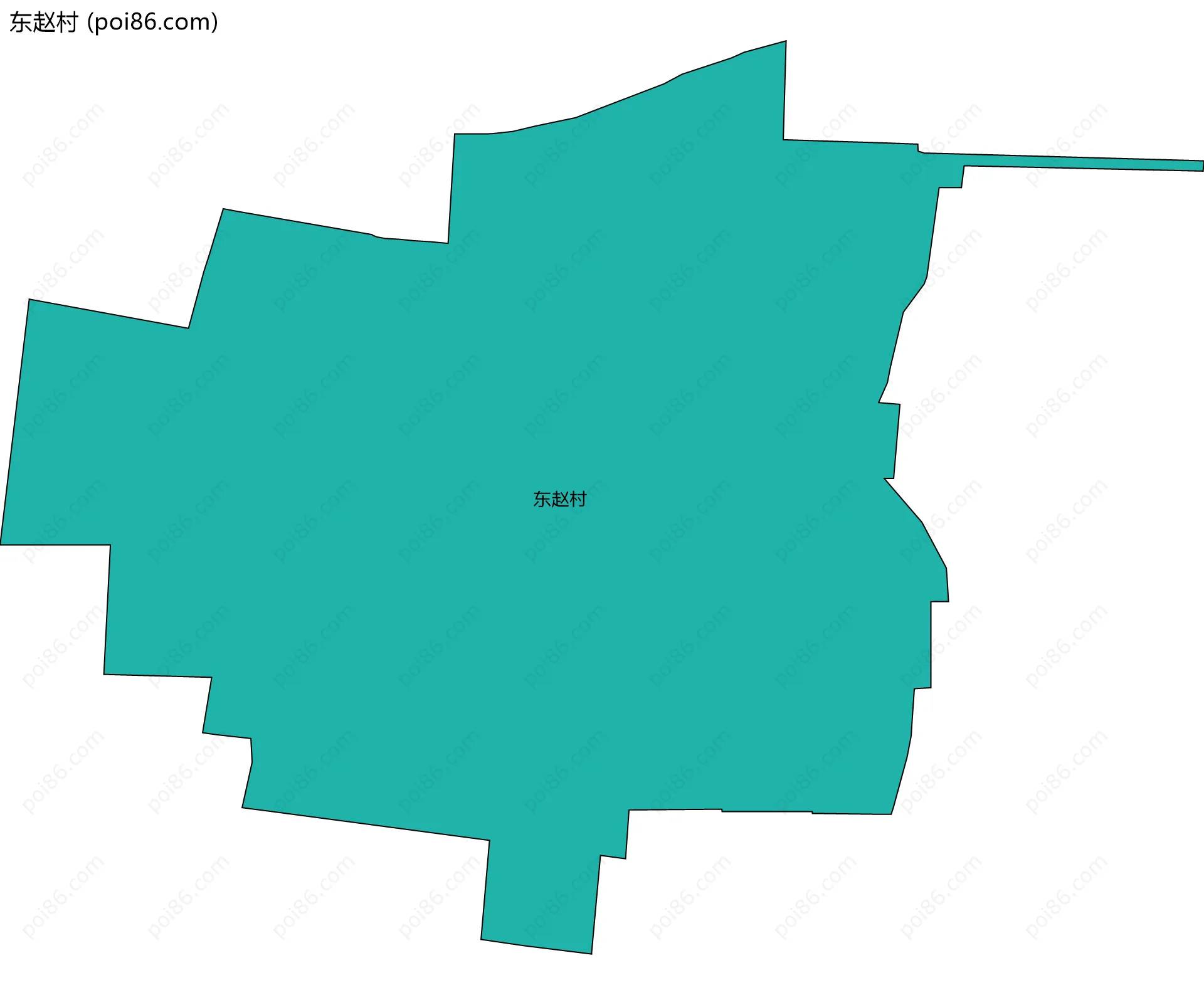 东赵村边界地图