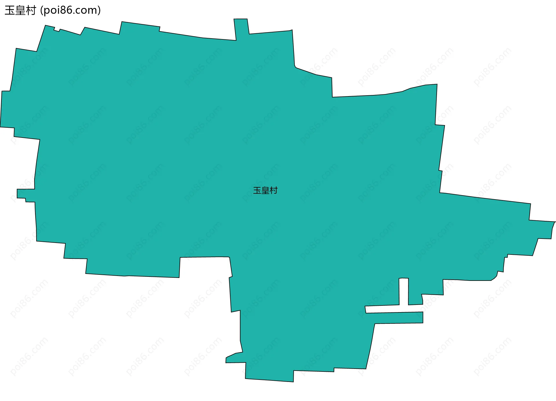 玉皇村边界地图