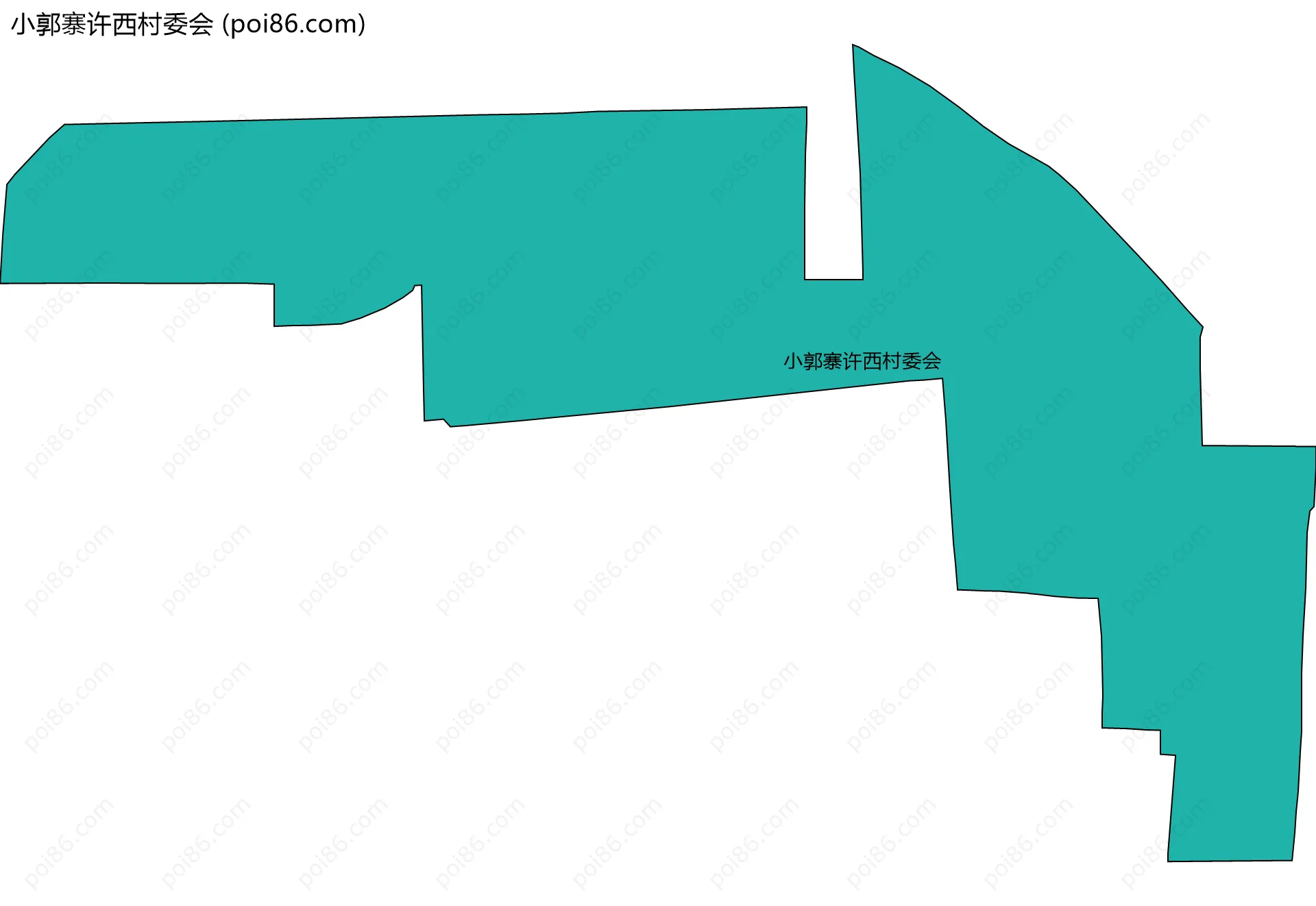 小郭寨许西村委会边界地图