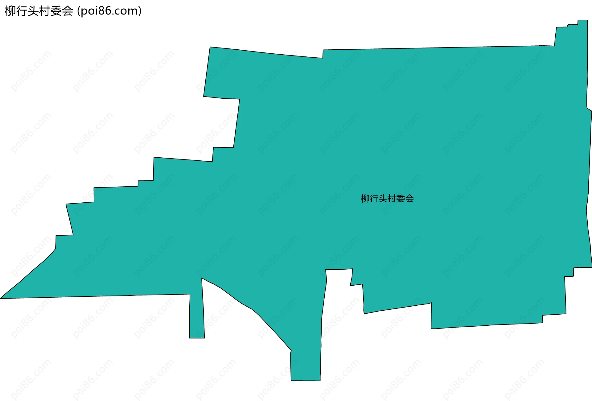 柳行头村委会边界地图