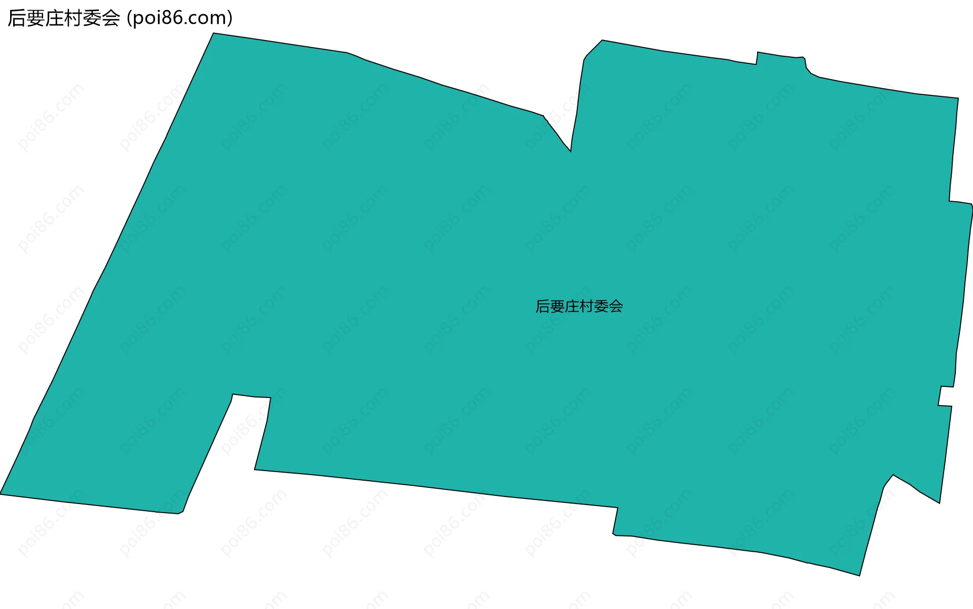 后要庄村委会边界地图