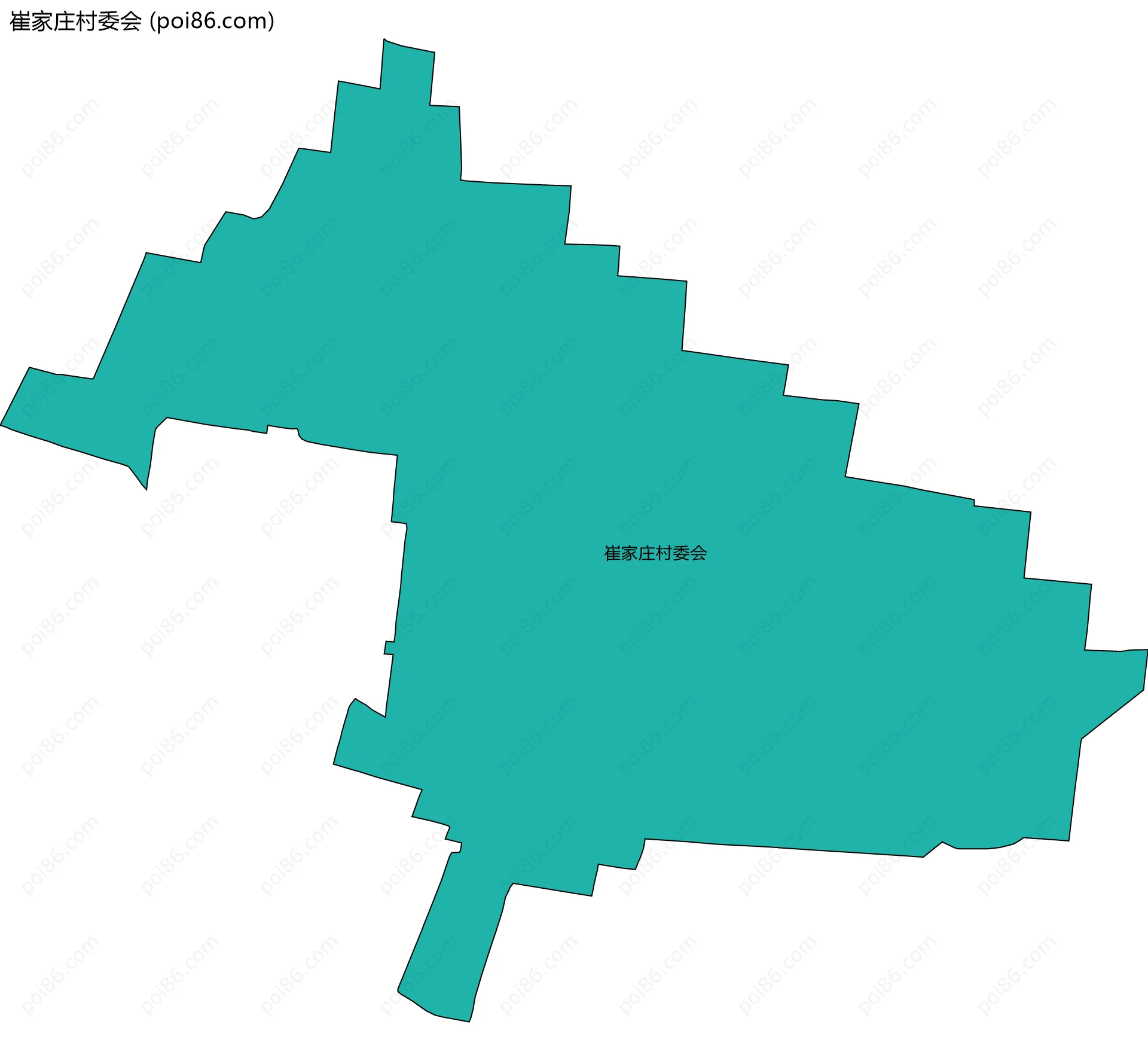 崔家庄村委会边界地图