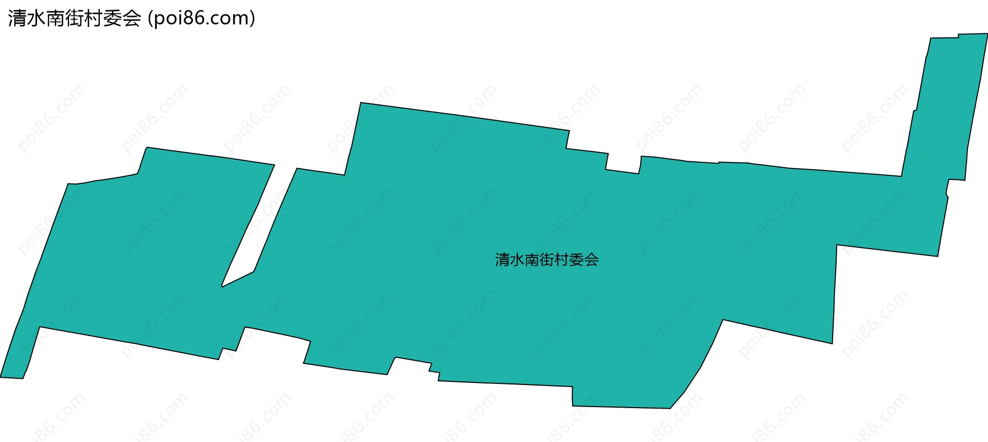 清水南街村委会边界地图