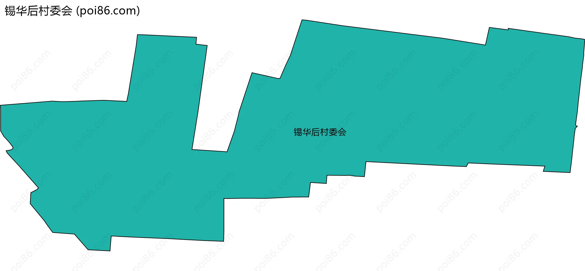 锡华后村委会边界地图