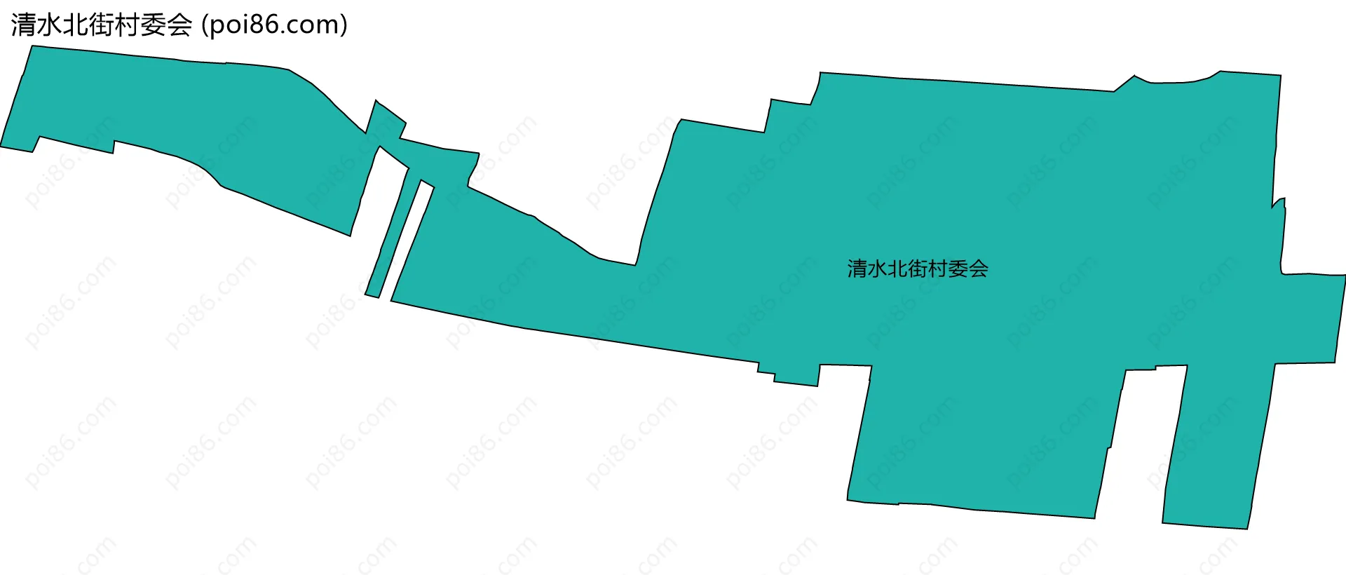 清水北街村委会边界地图