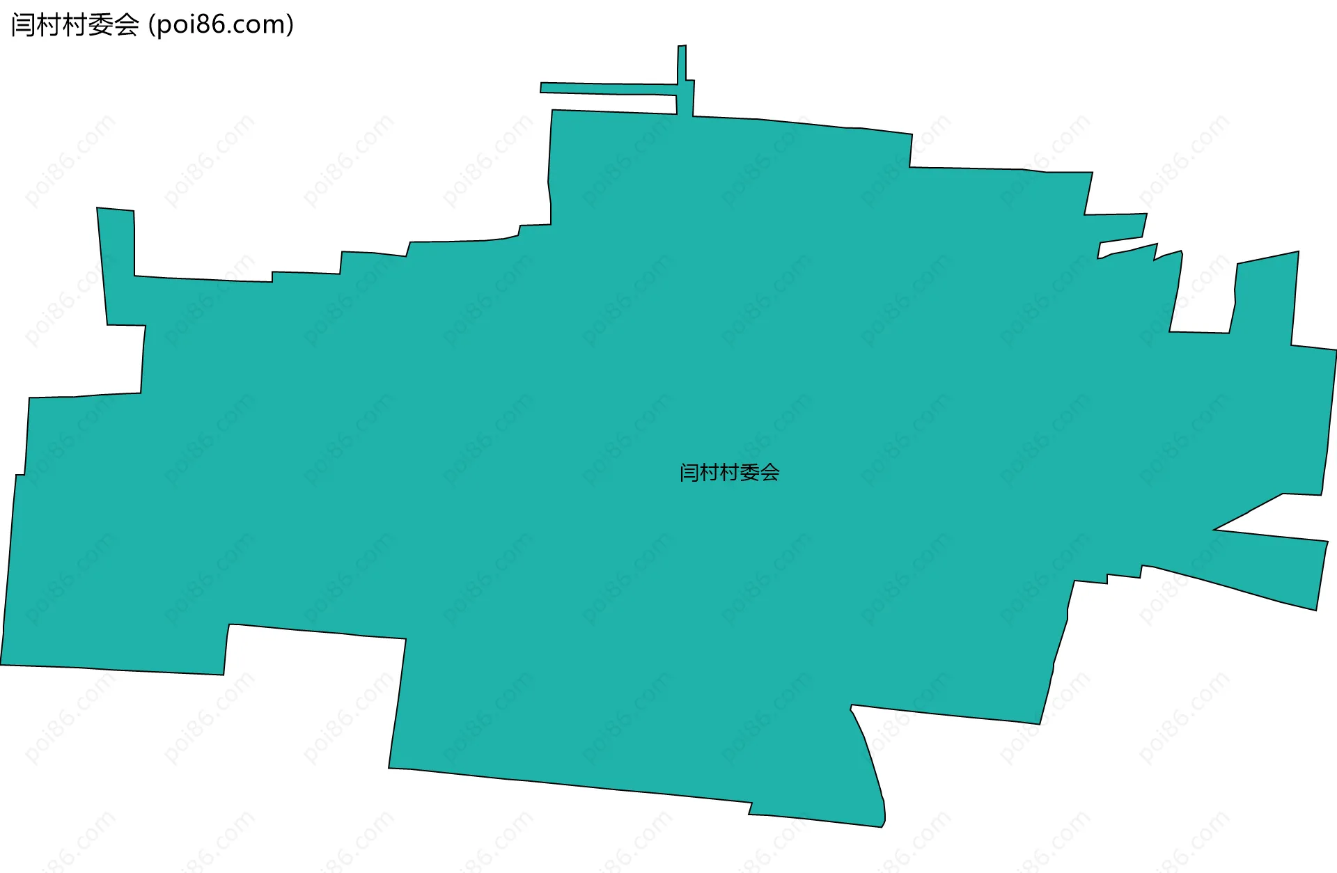闫村村委会边界地图
