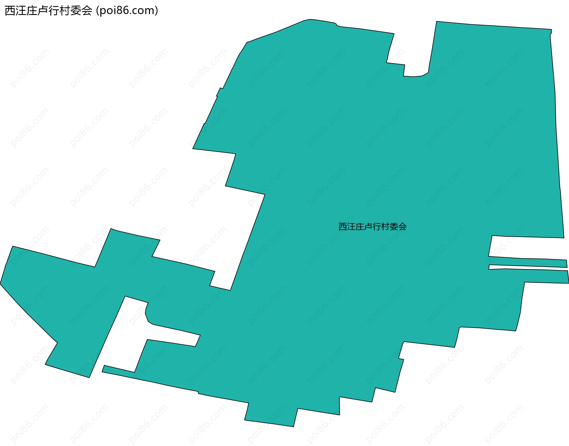 西汪庄卢行村委会边界地图