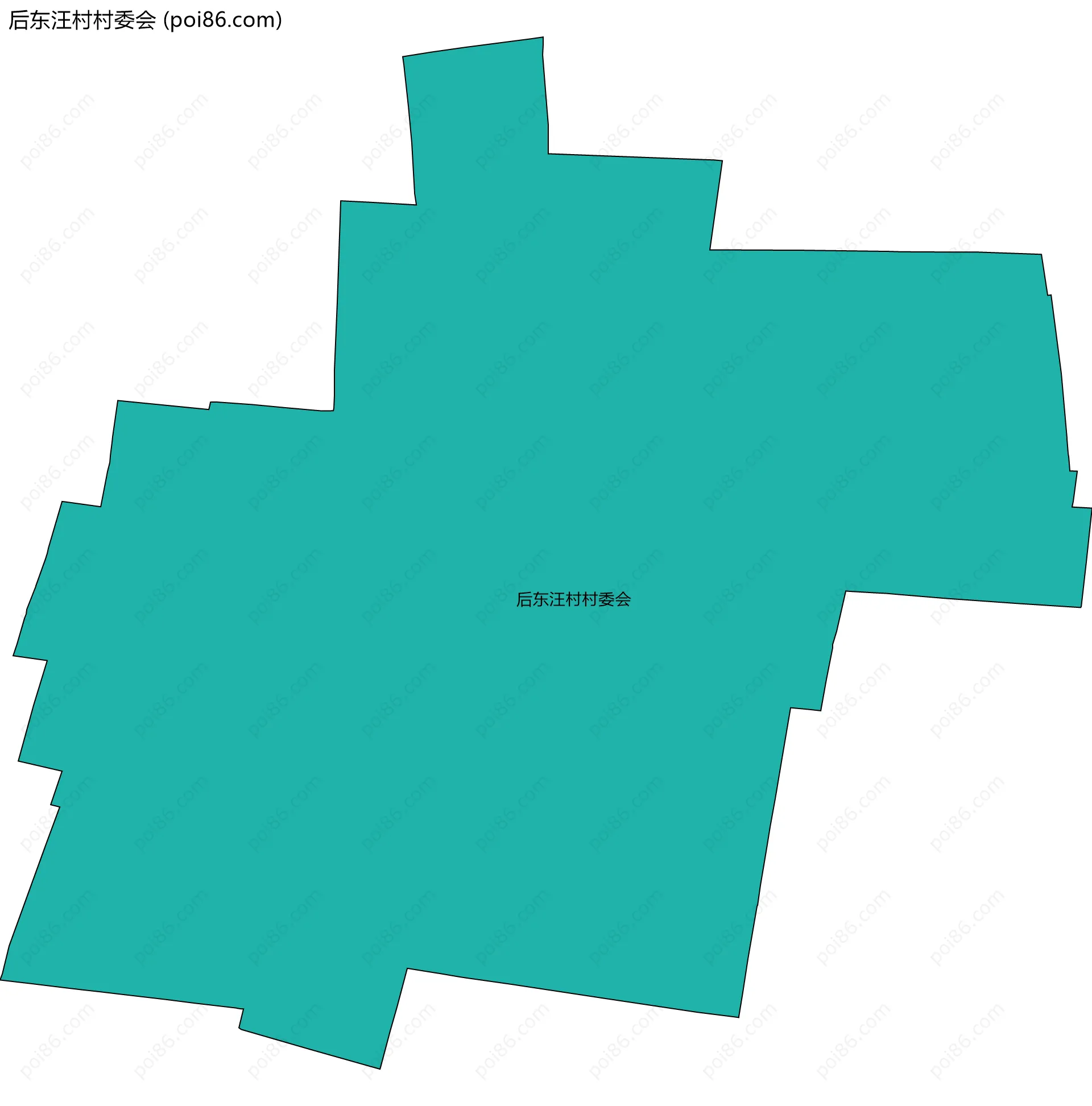 后东汪村村委会边界地图