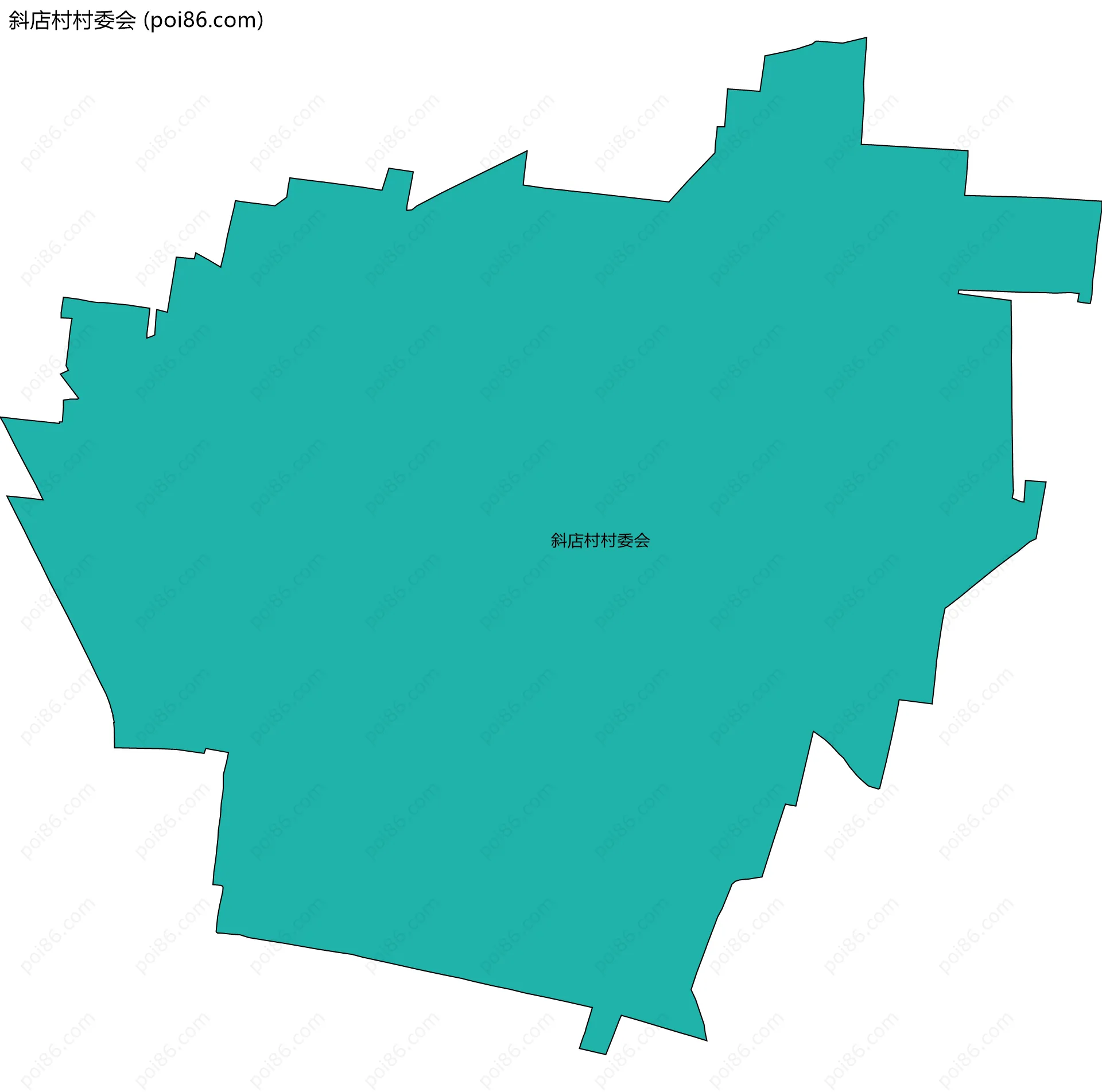 斜店村村委会边界地图