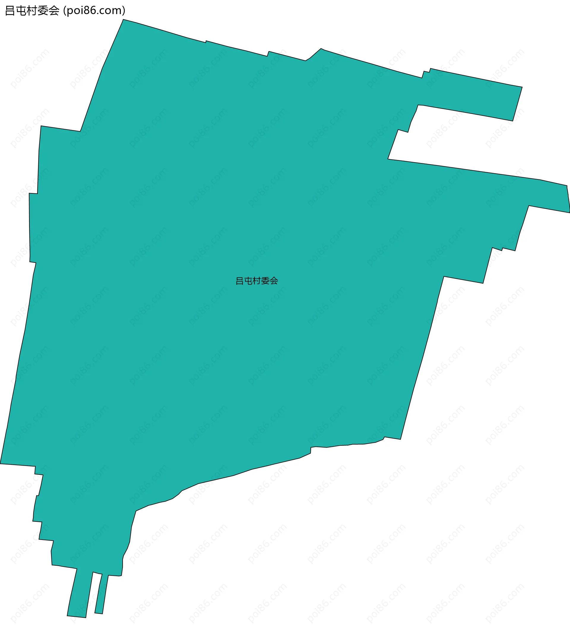 吕屯村委会边界地图