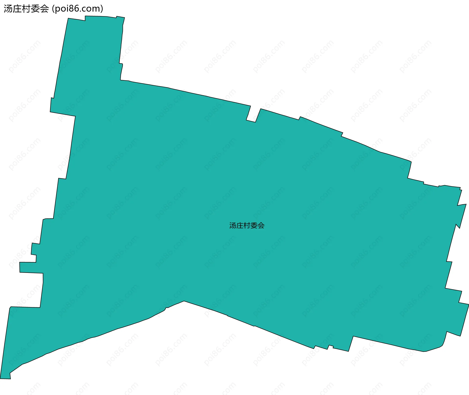 汤庄村委会边界地图