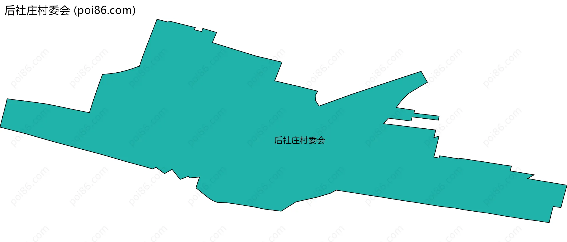 后社庄村委会边界地图